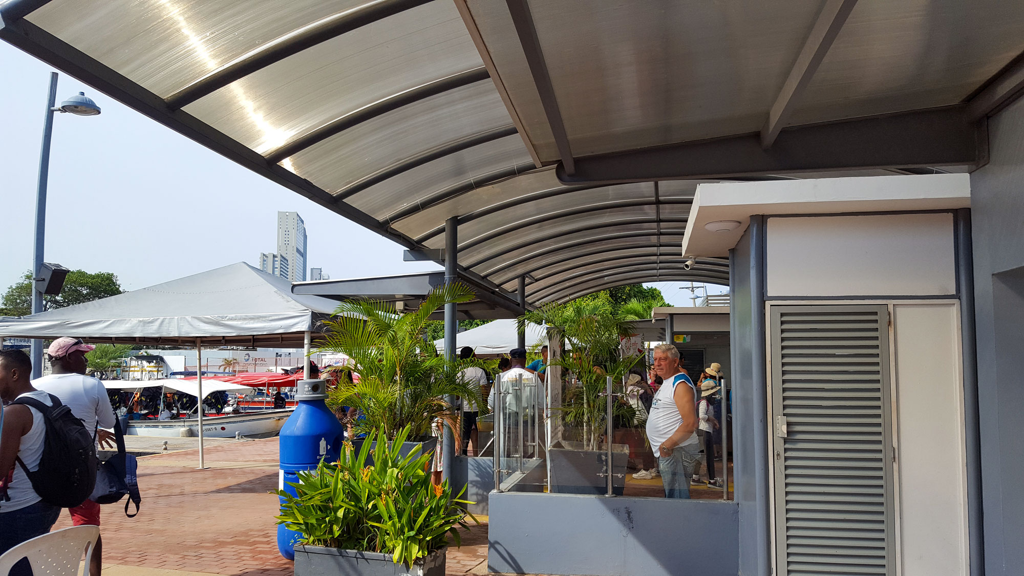 View of the turnstiles 