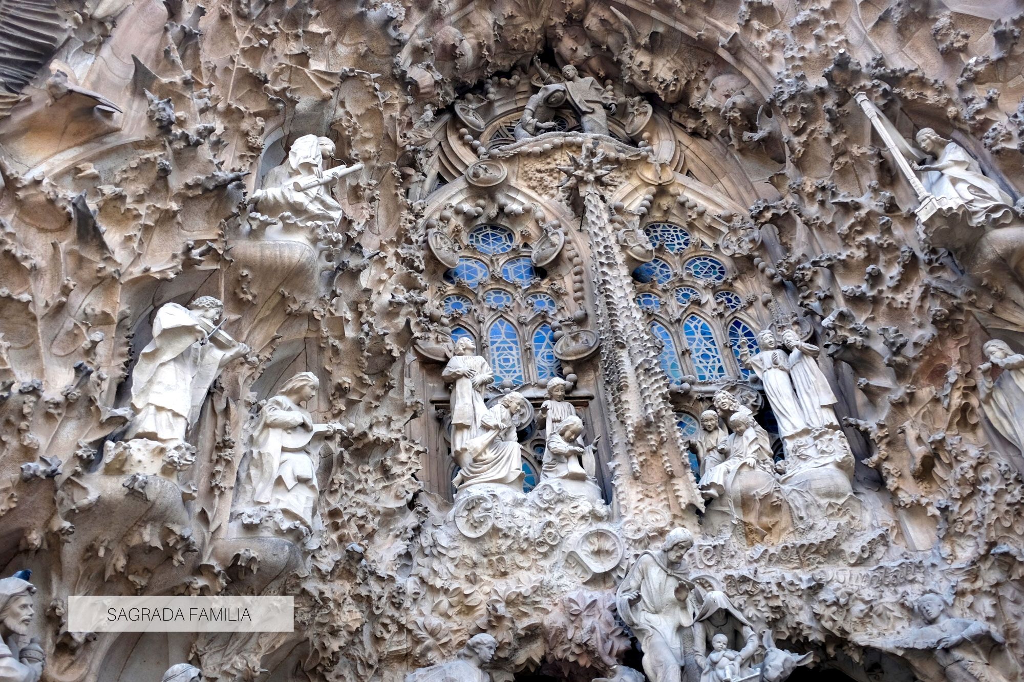 Close up of Sagrada Familia exterior