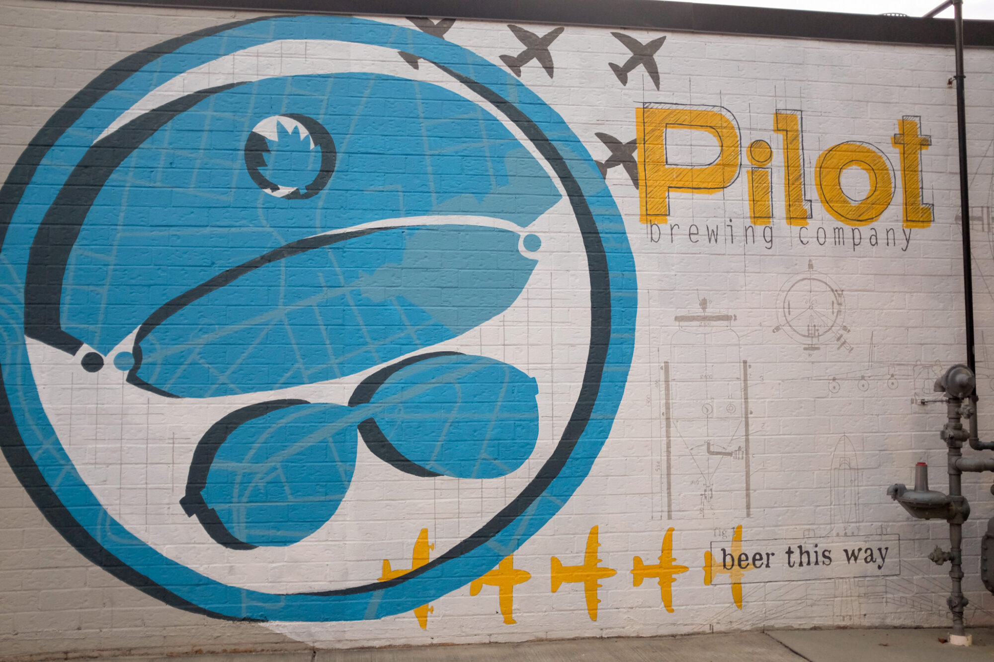A mural for Pilot Brewing Co.
