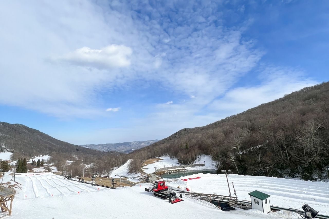 View of the tubing lanes at Hawksnest
