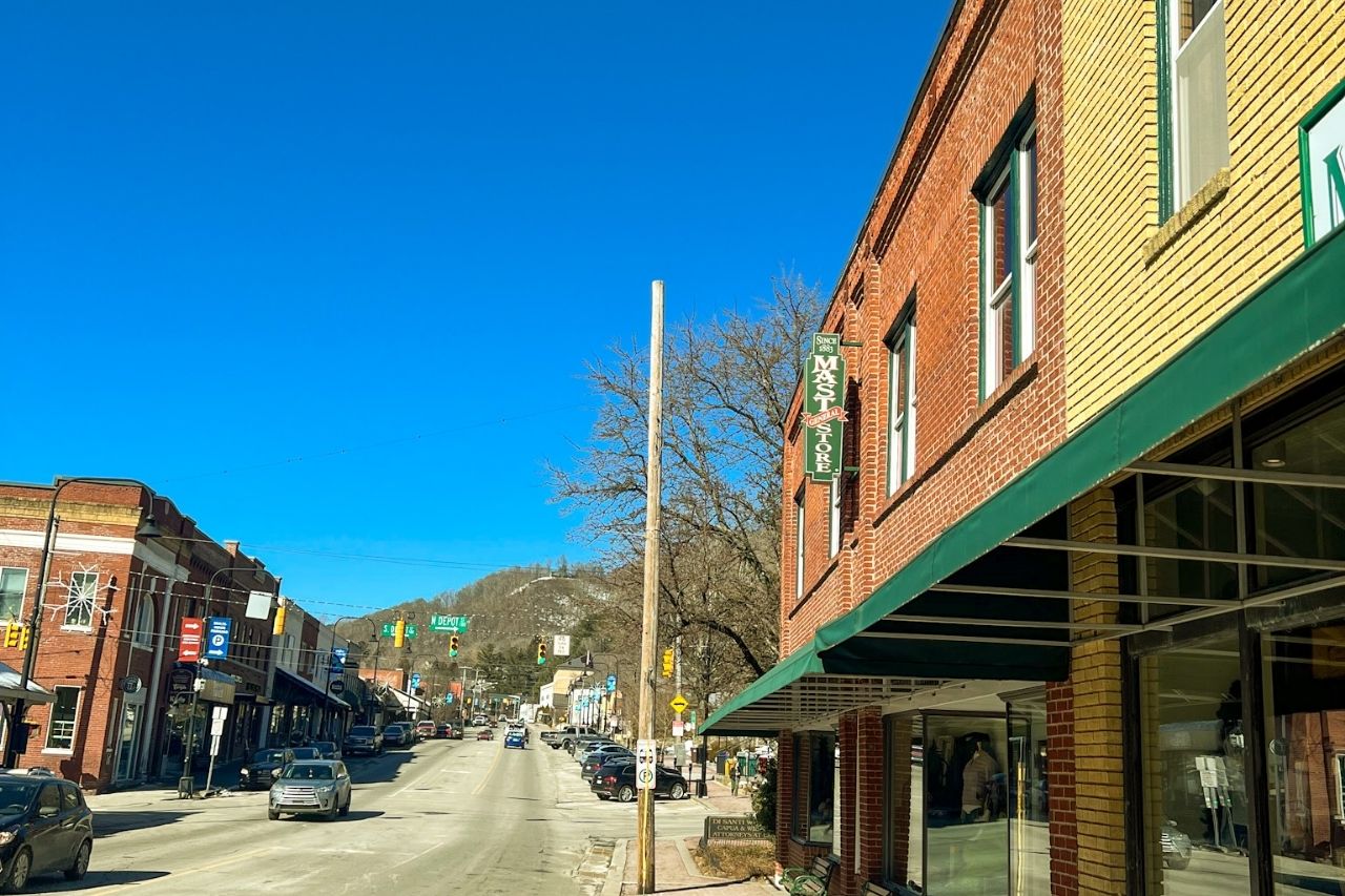 View of Mast General Store in Boone