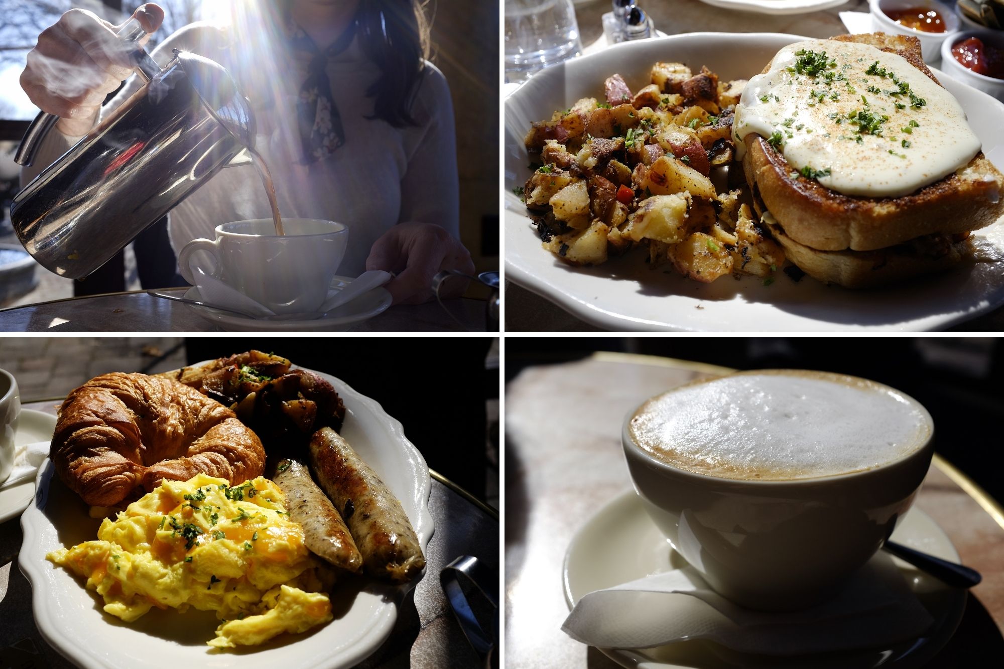 Collage of meals at Cafe Intermezzo