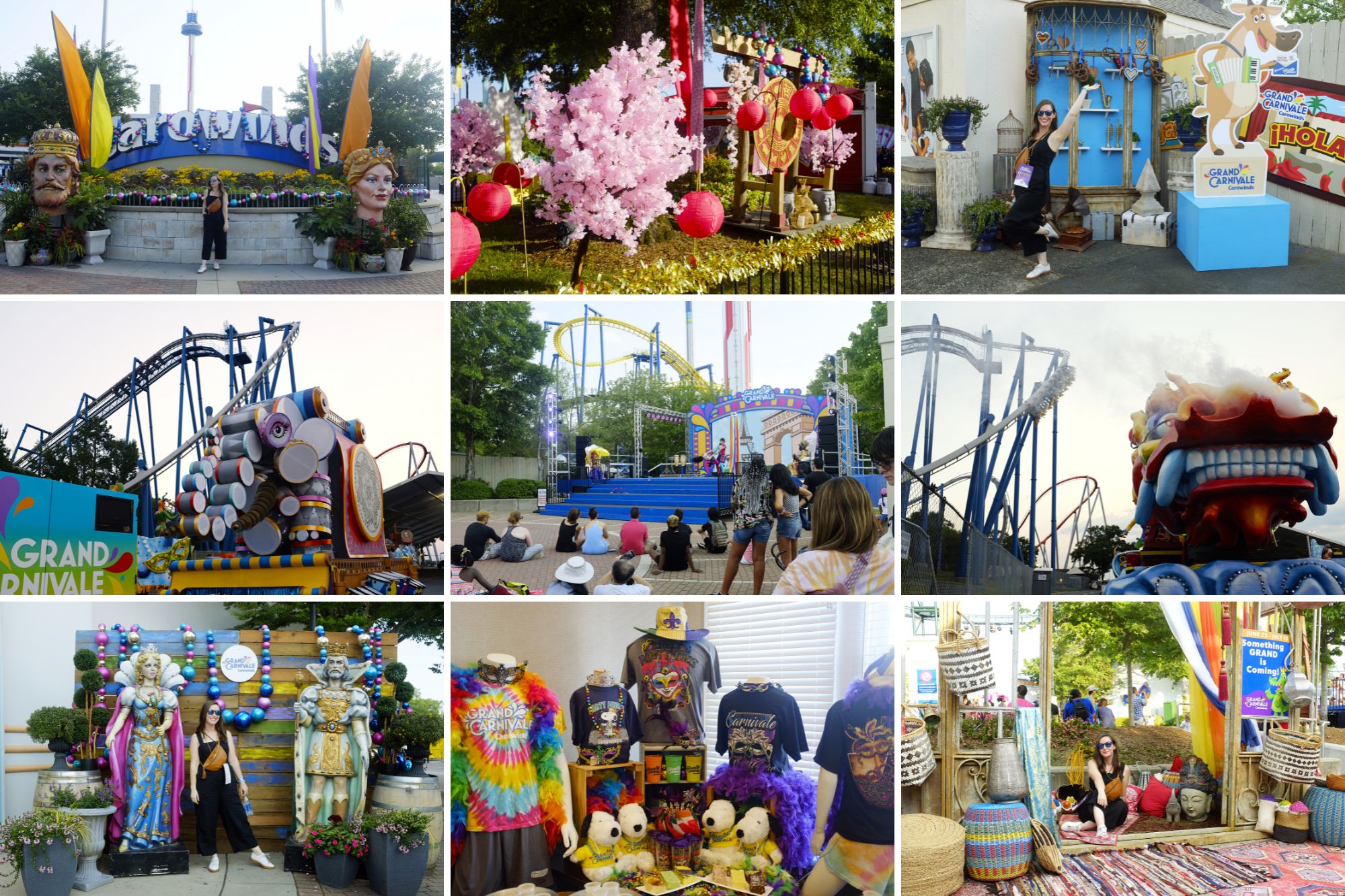 Collage of images from Grand Carnivale