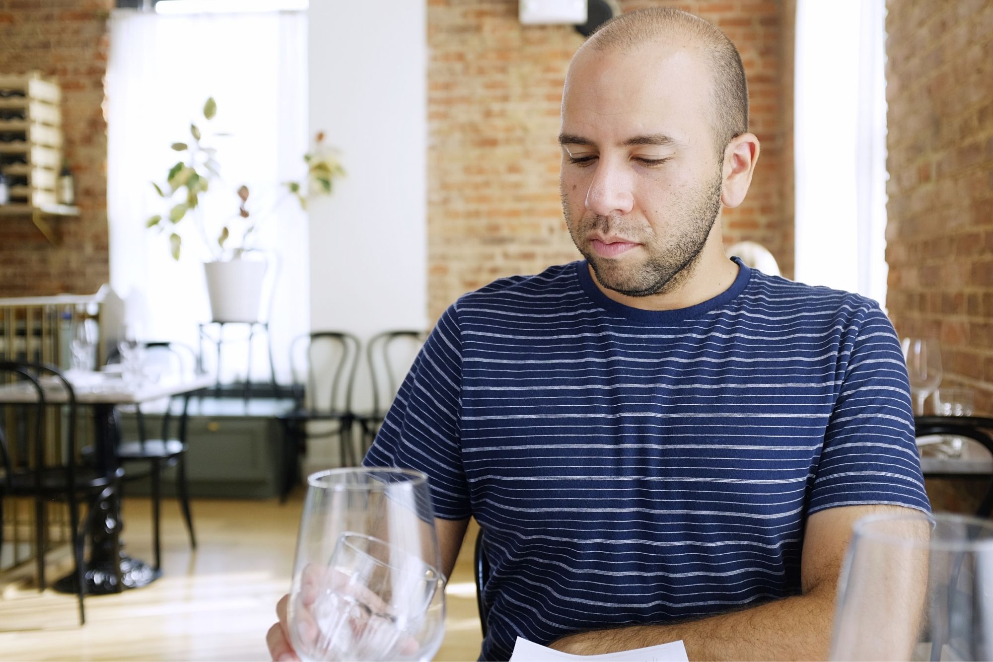 Michael seated at Kindred