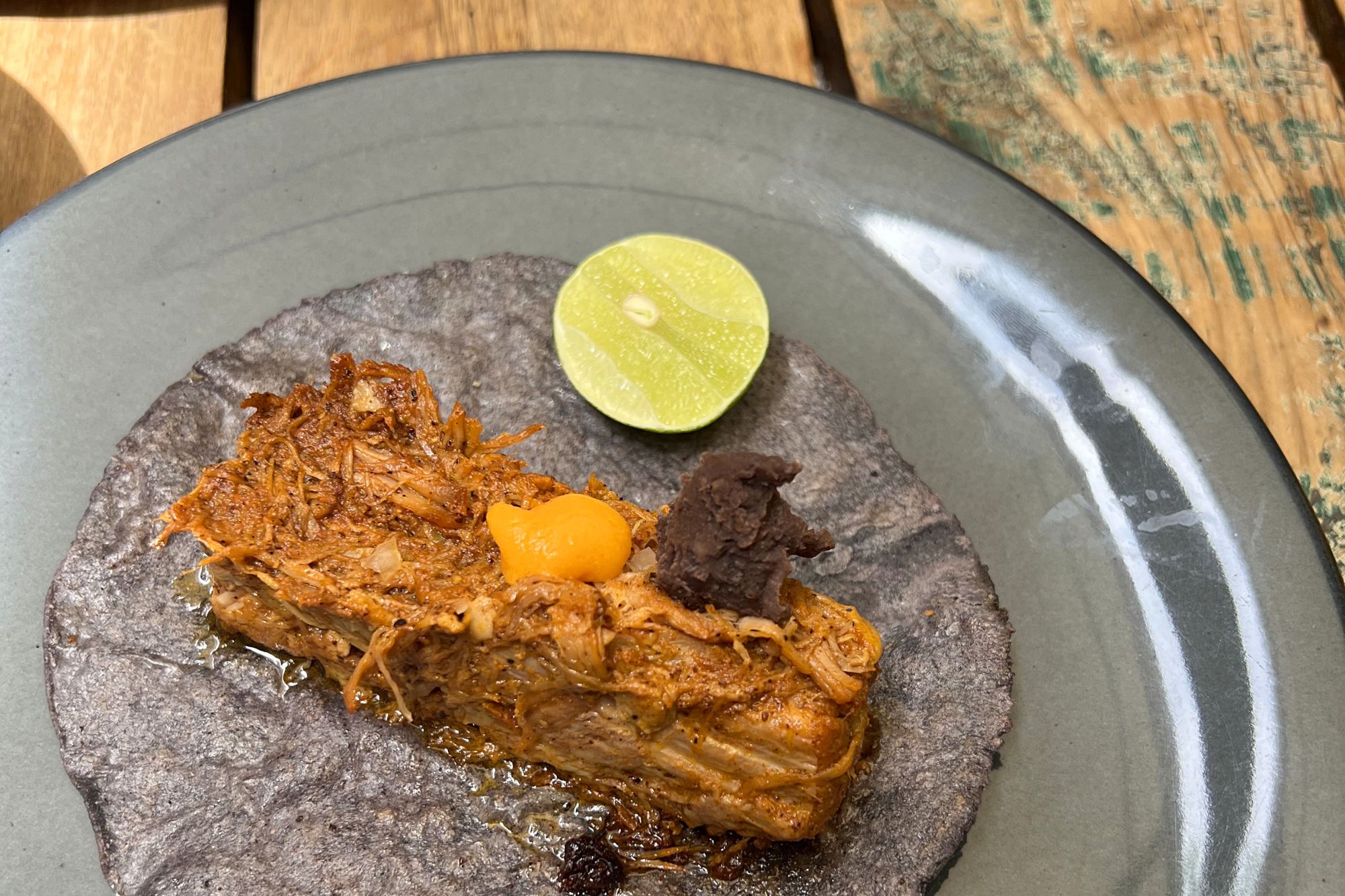 Cochinita Pibil taco from Palreal