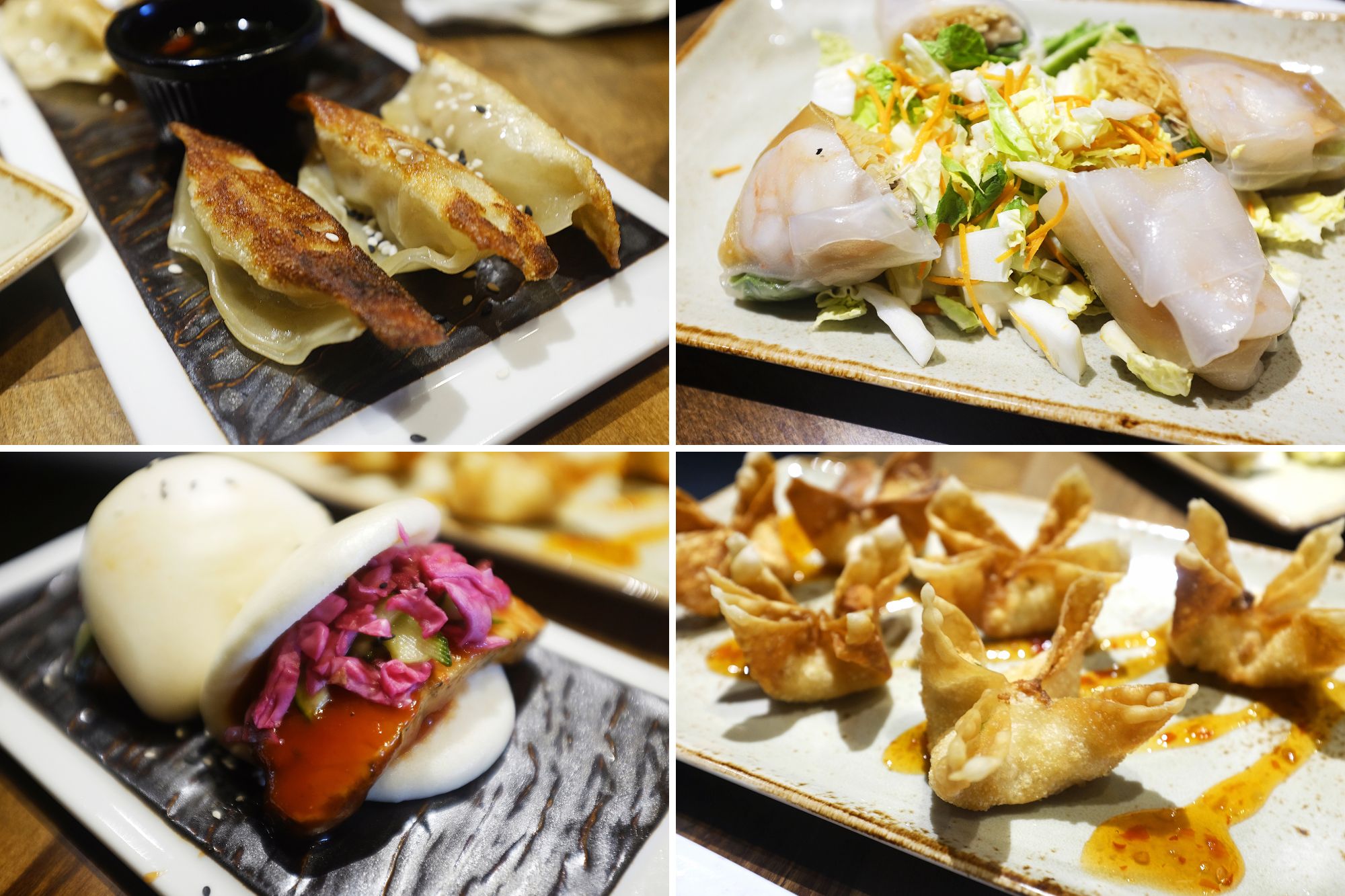 Collage of small plates from Boku Kitchen and Saloon 