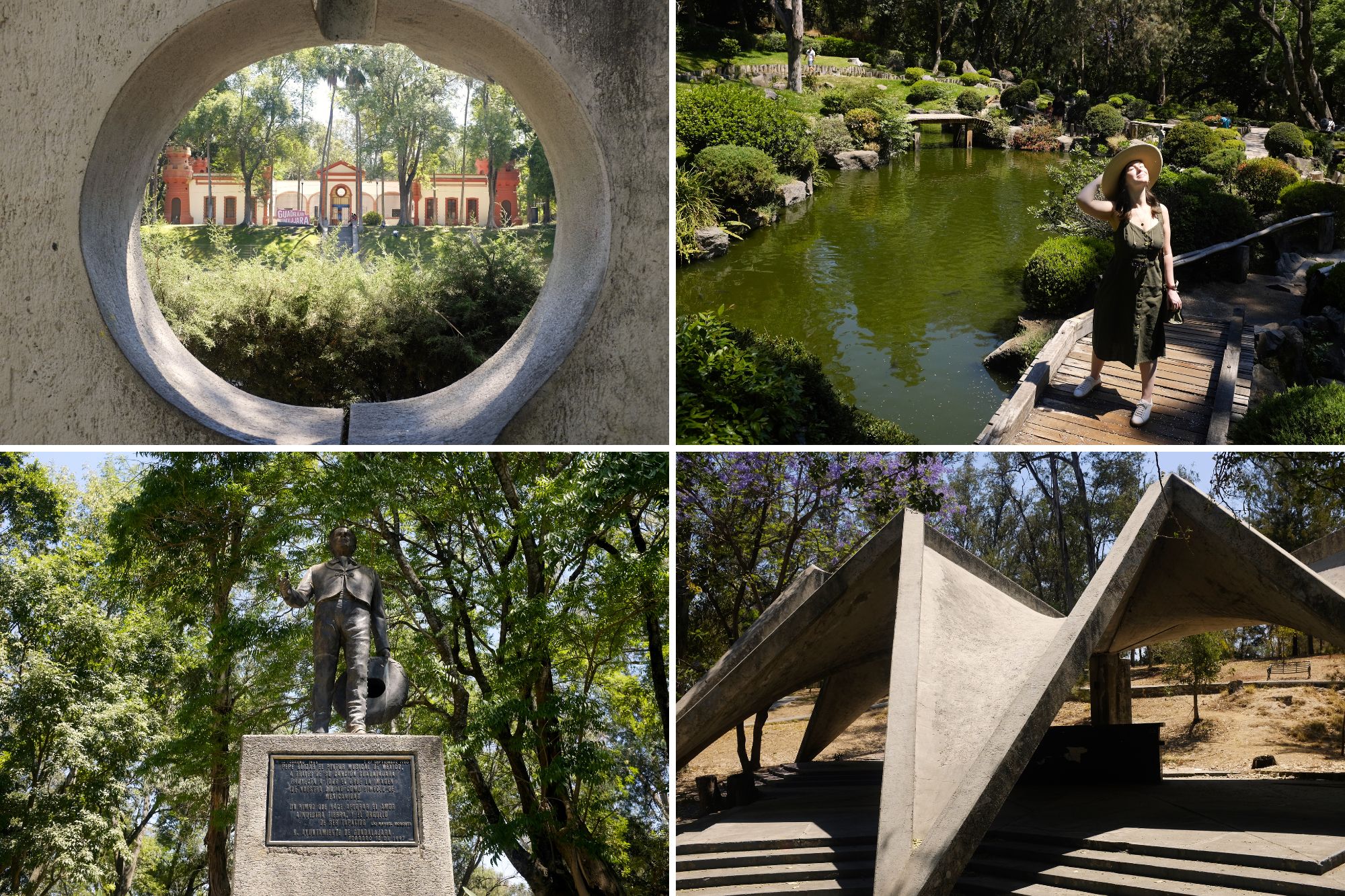 Collage of images from Bosque los Colomos