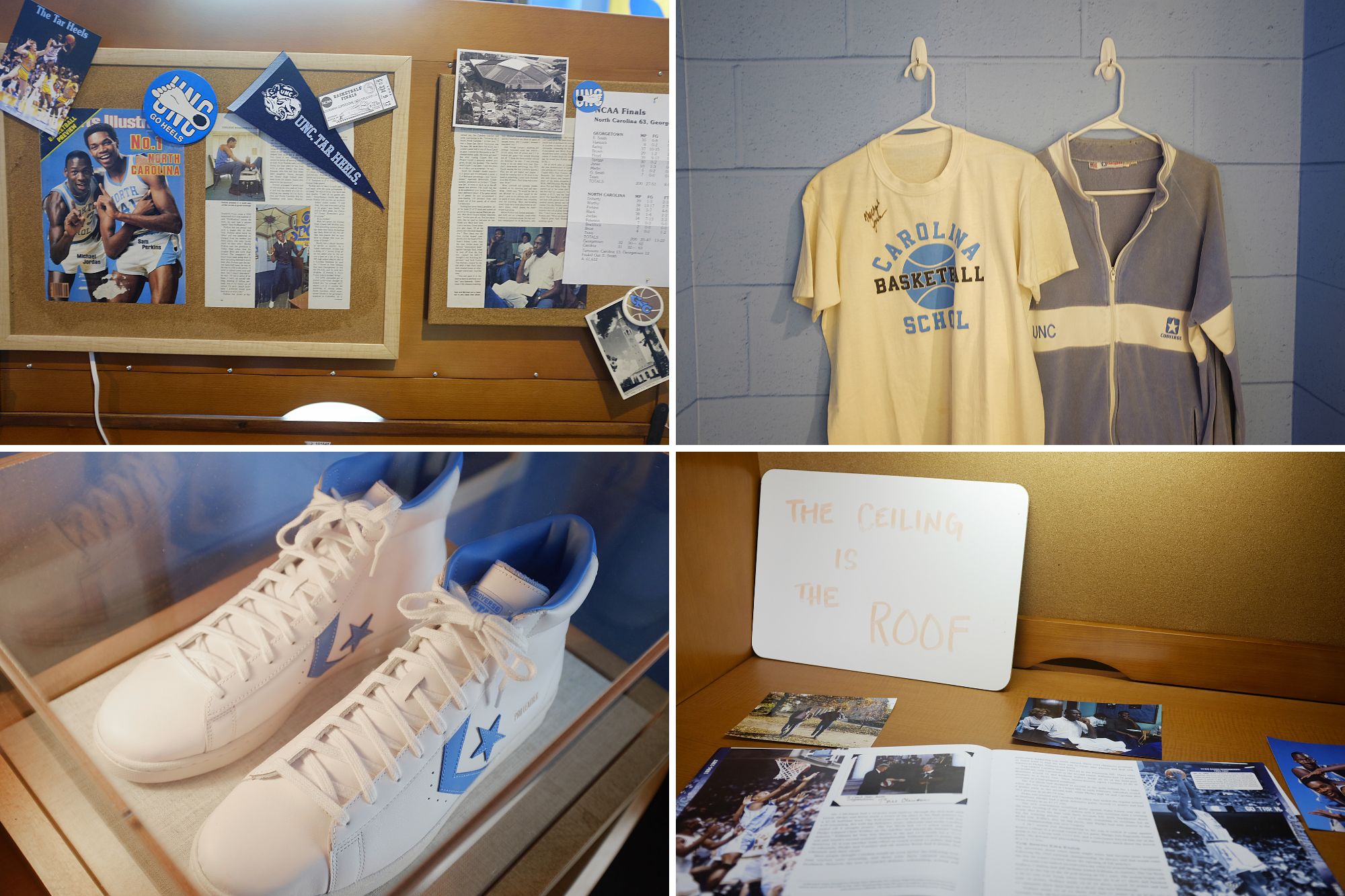 Items in Michael Jordan's dorm room in Chapel Hill