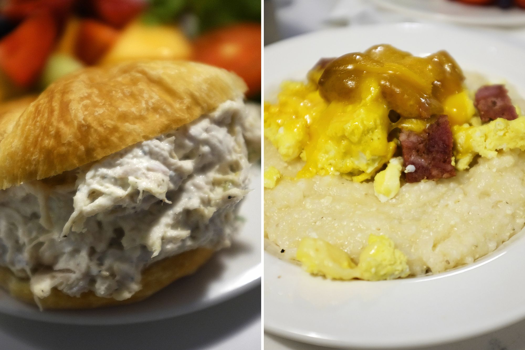 Chicken Salad Croissant and Breakfast Bowl from The Gourmet Shop