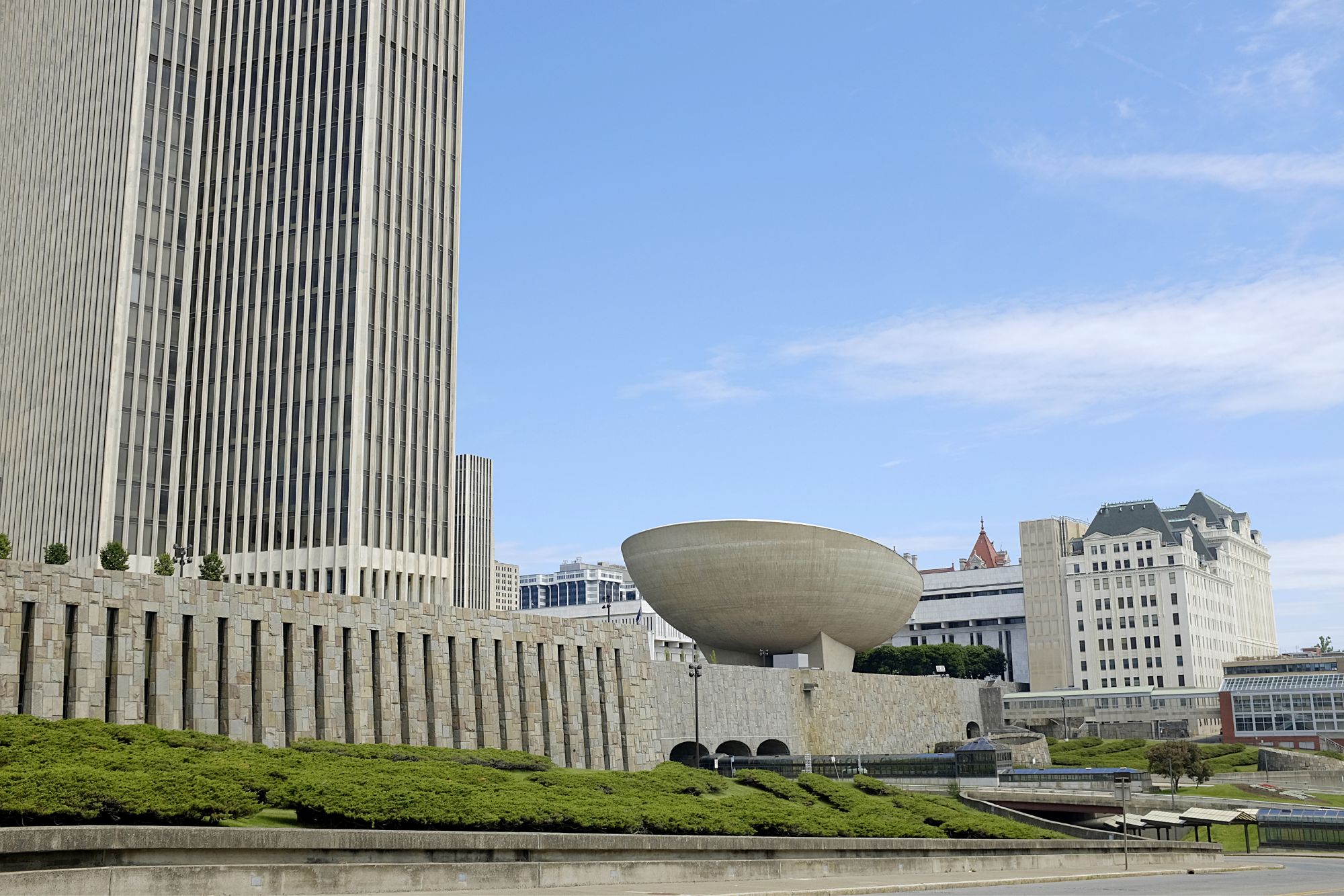 View of The Egg, the Capitol and more