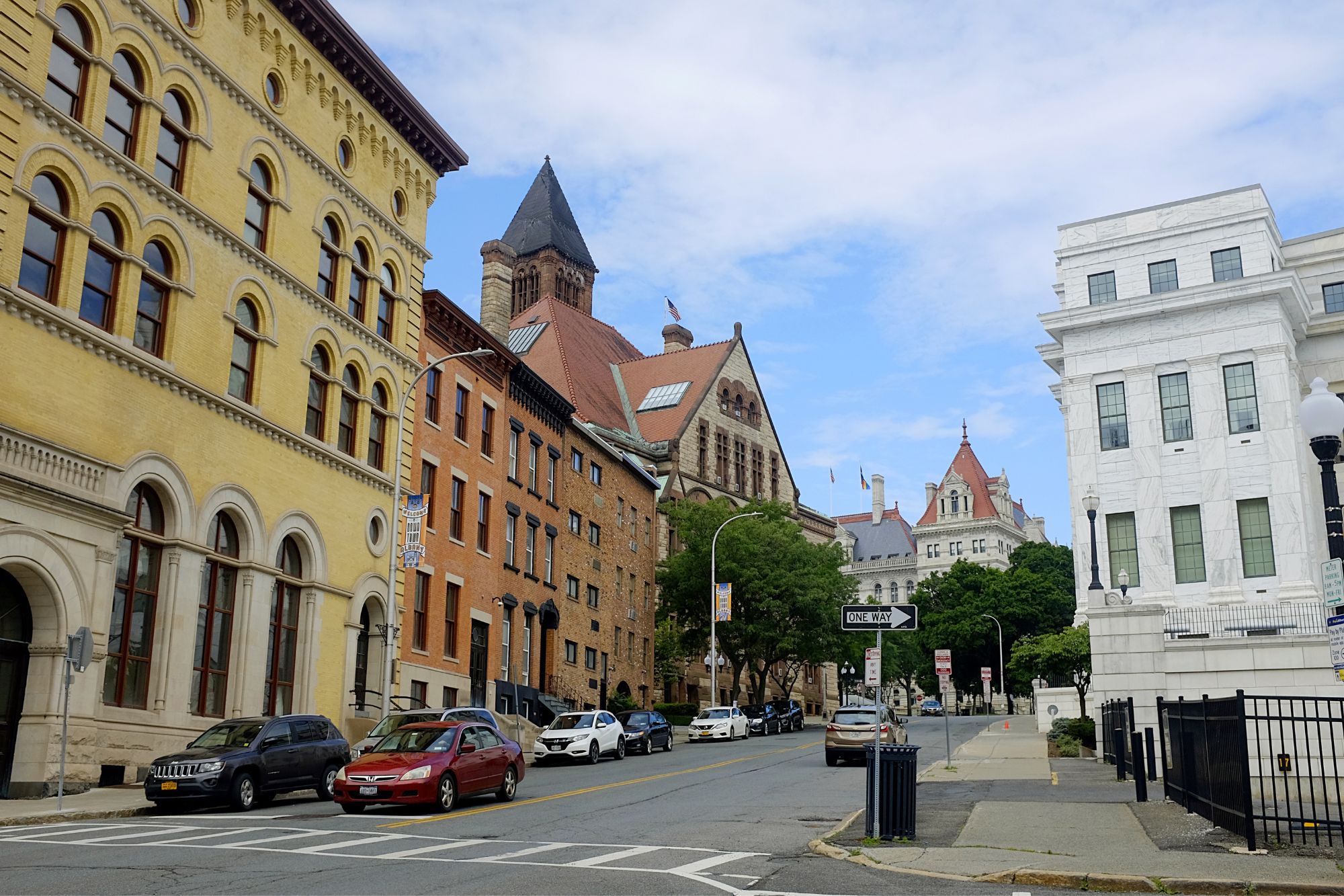 View of a street in downtown Albany 