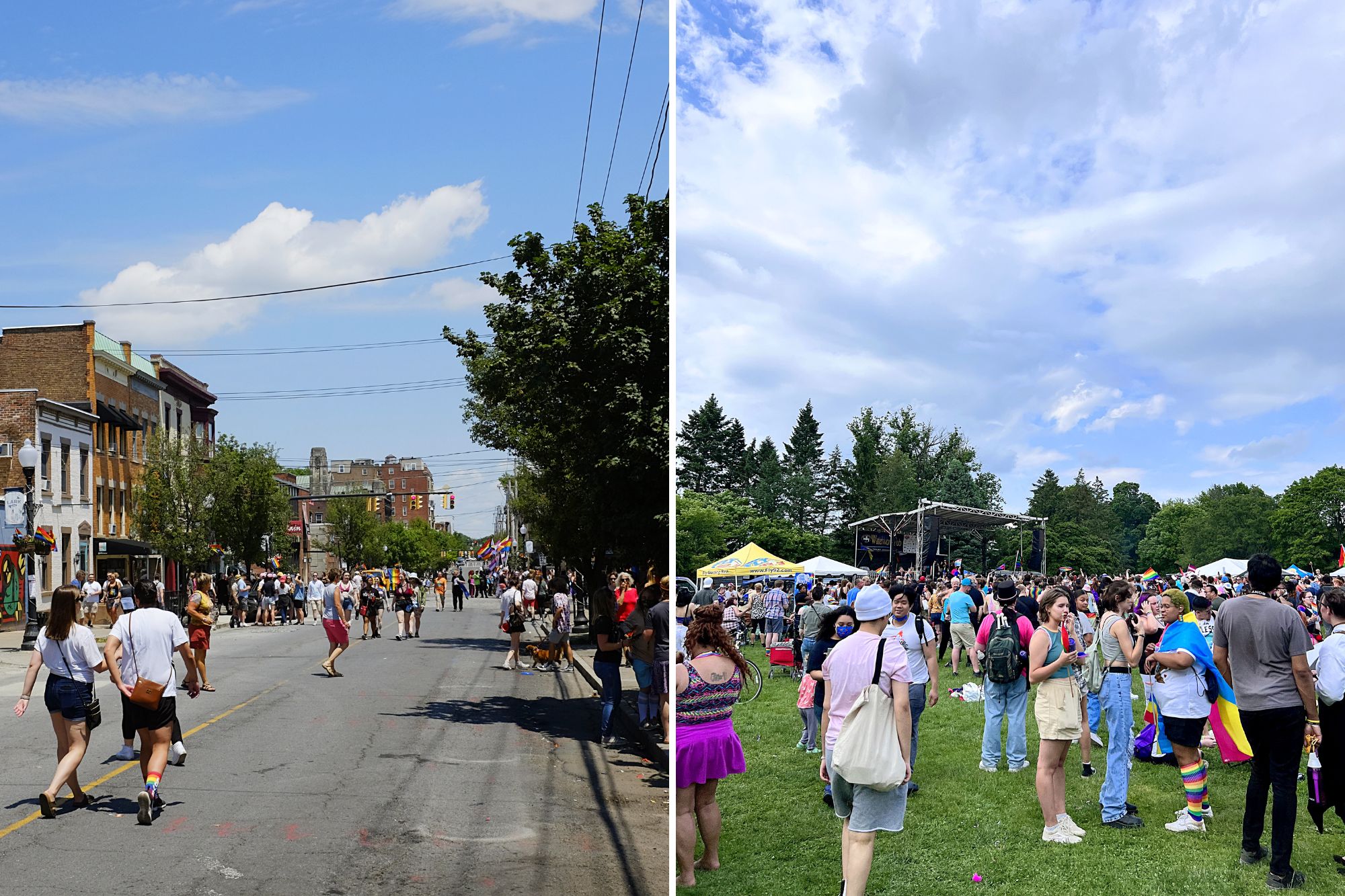The end of the Albany Pride parade, and a concert at Washington Park