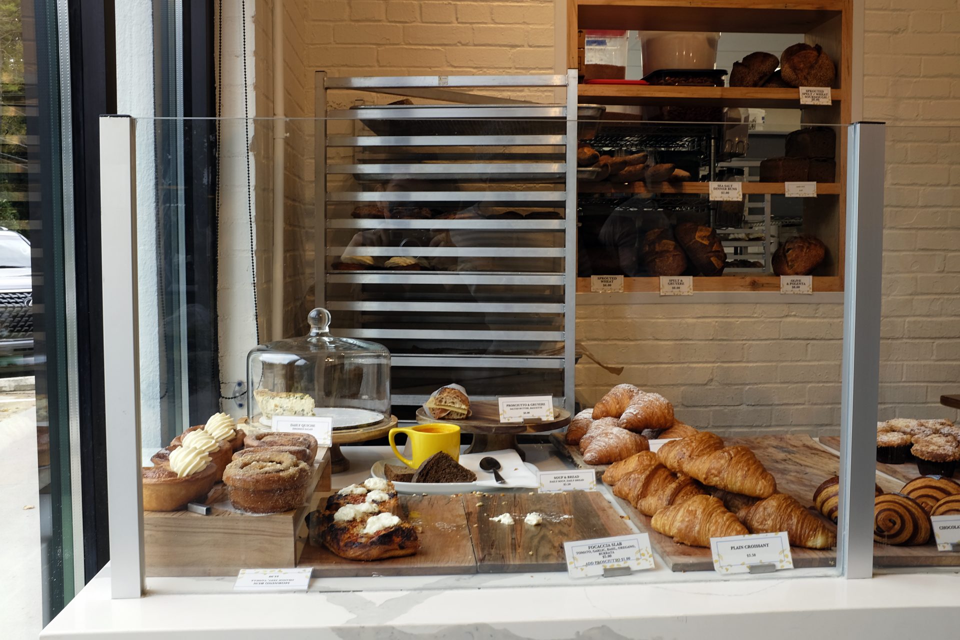 Pastries in the case at Bobby Boy Bakeshop