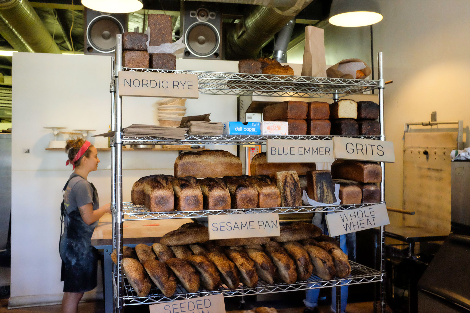 View of bread at Boulted Bread in Raleigh