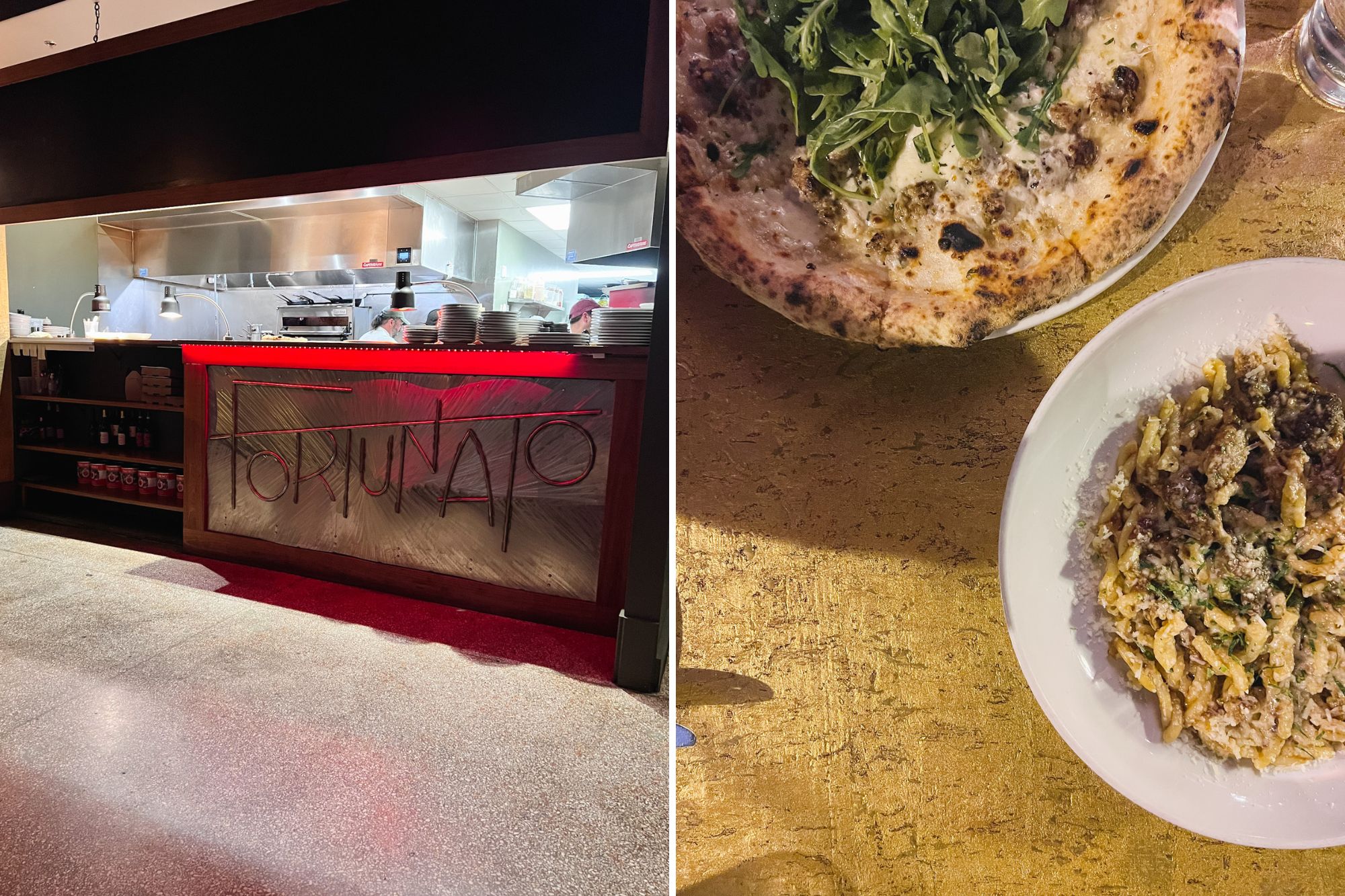 Interior of Fortunato and Pizza/Pasta