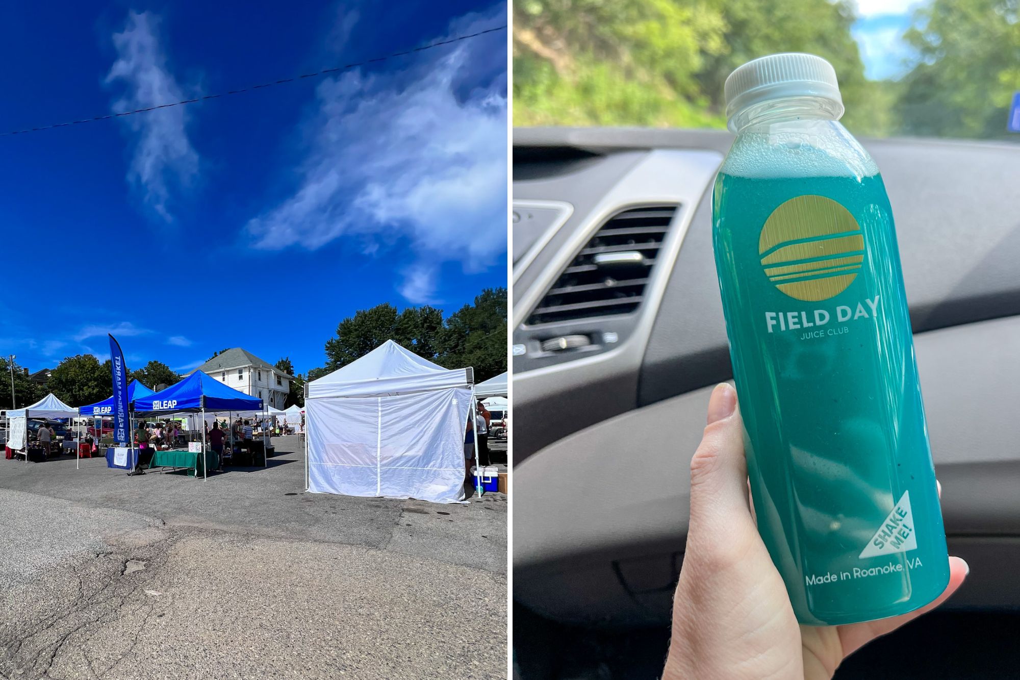 View of Grandin Village Farmer's Market and a Juice