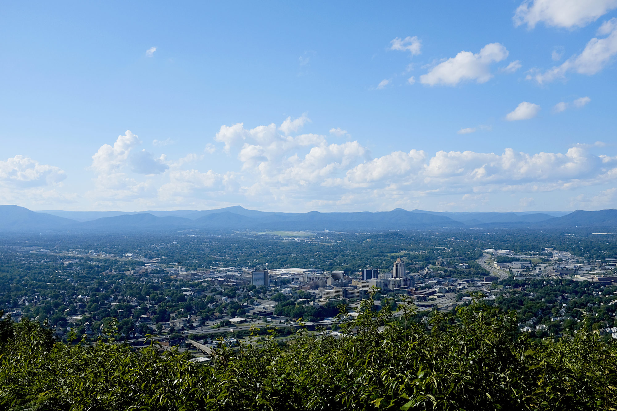 View of Roanoke from Mill Mountain Star