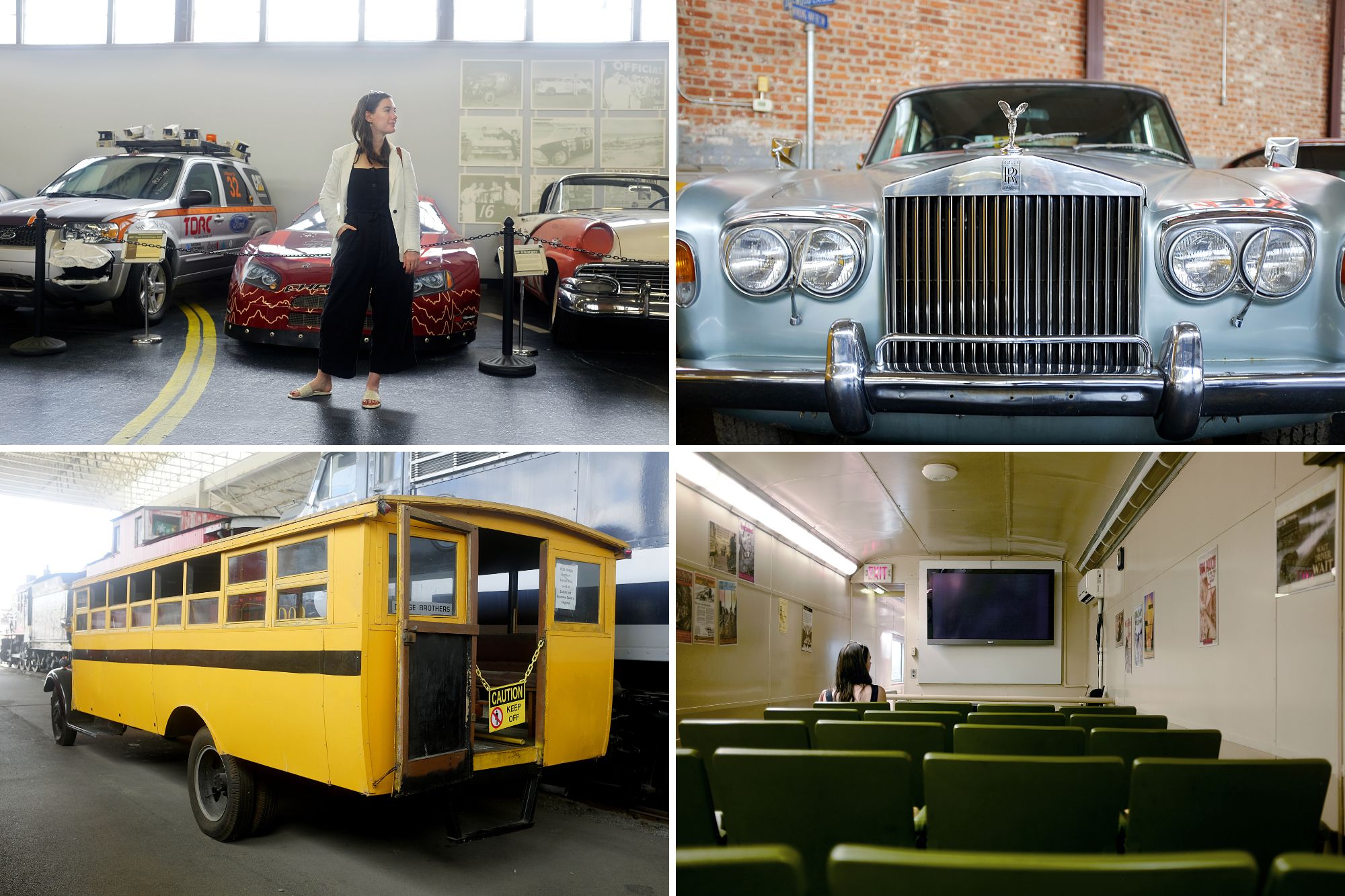 Collage of images from the automotive exhibit