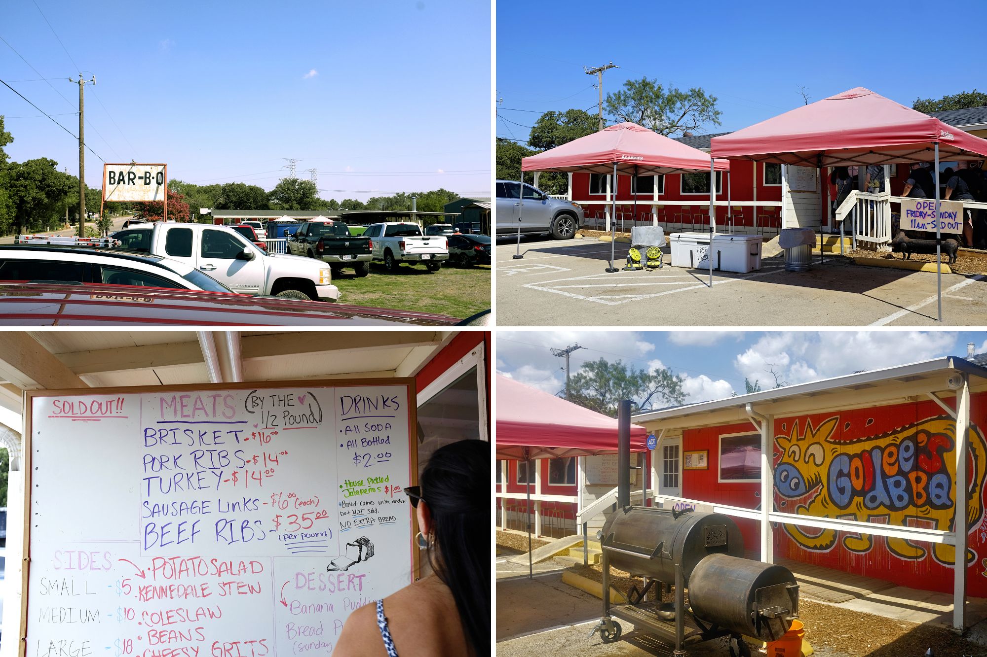 Goldee's BBQ parking lot and exterior