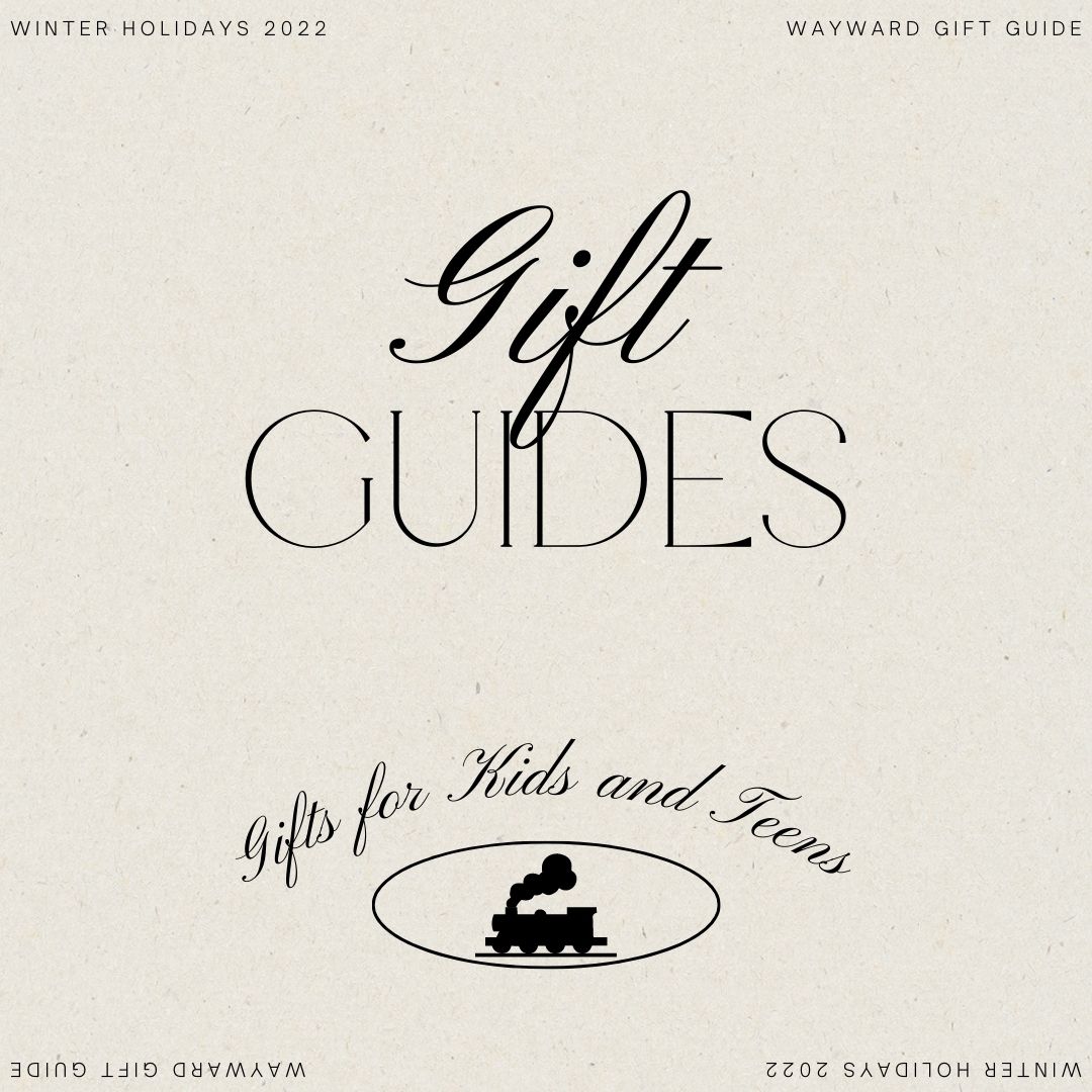 Text Graphic that reads: Gift Guides, Gifts for Kids and Teens
