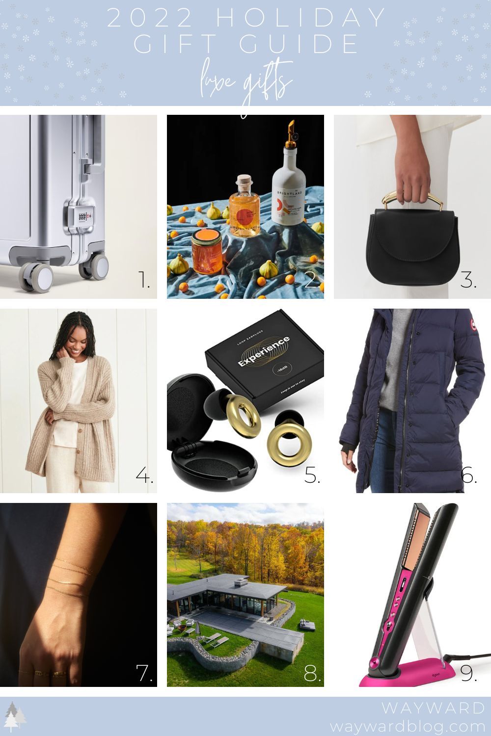 Collage of images in the luxe gift guide