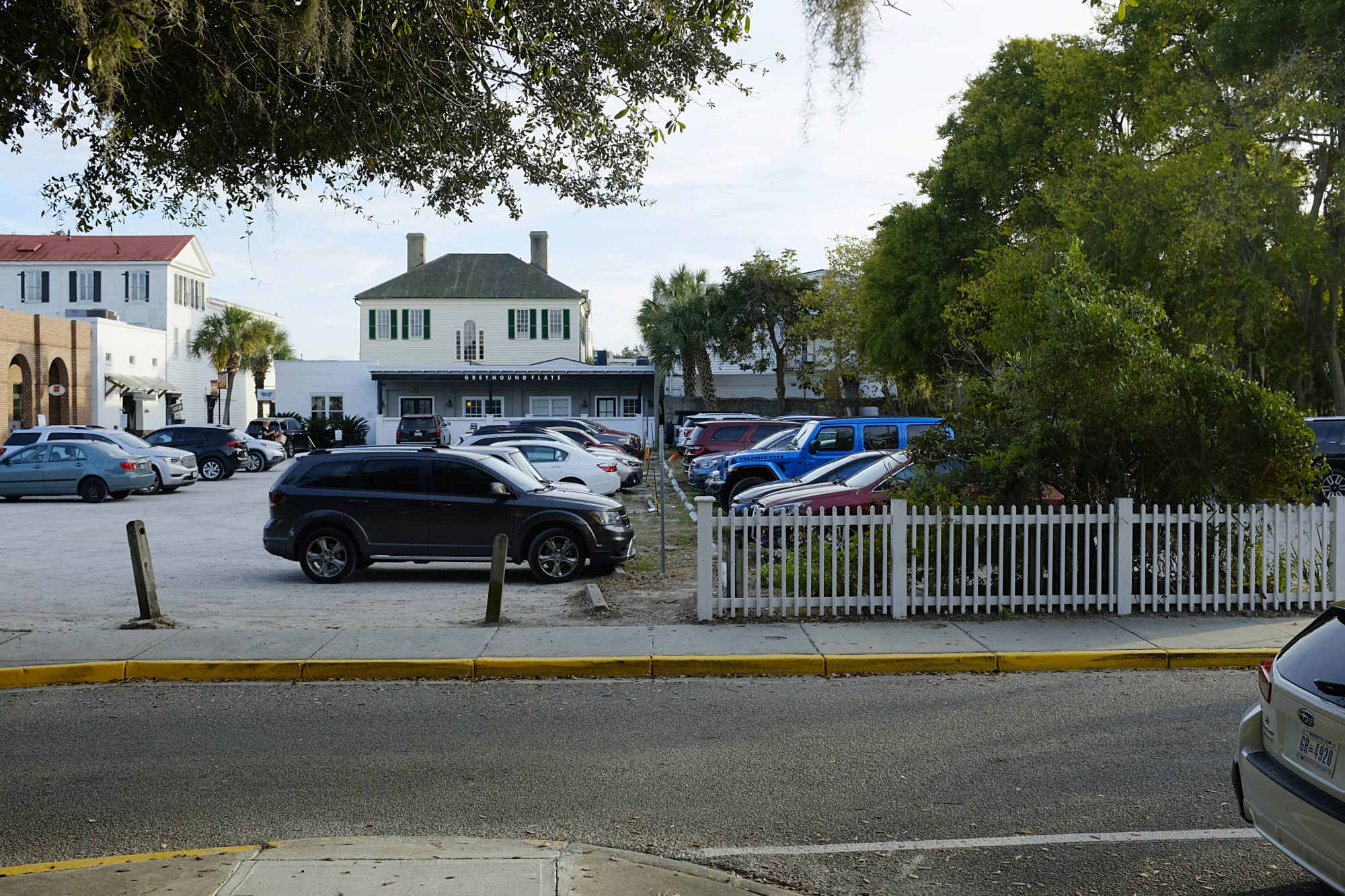 View of a parking lot in Beaufort