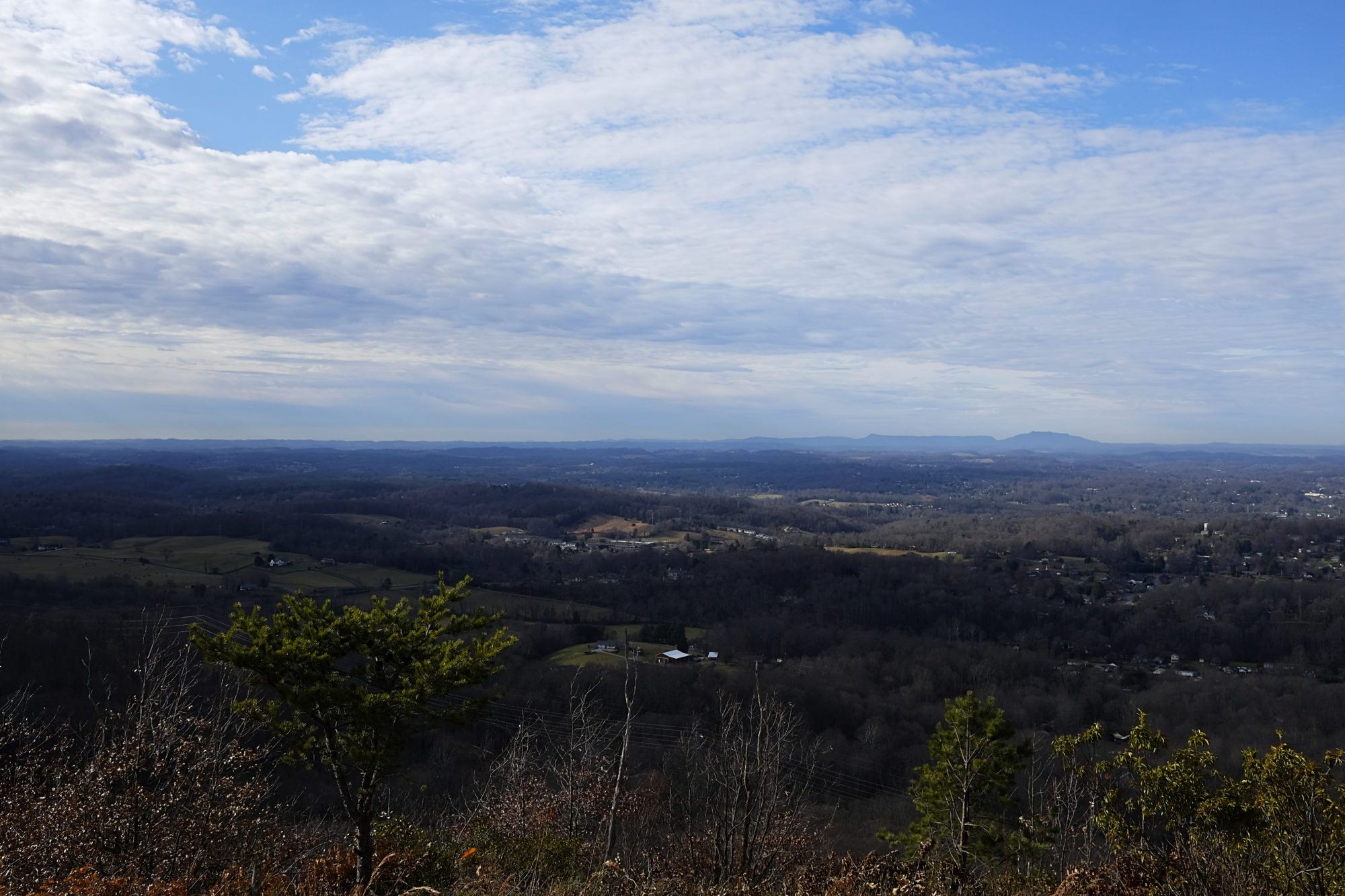 View of Johnson City from the trails at Buffalo Mountain Park