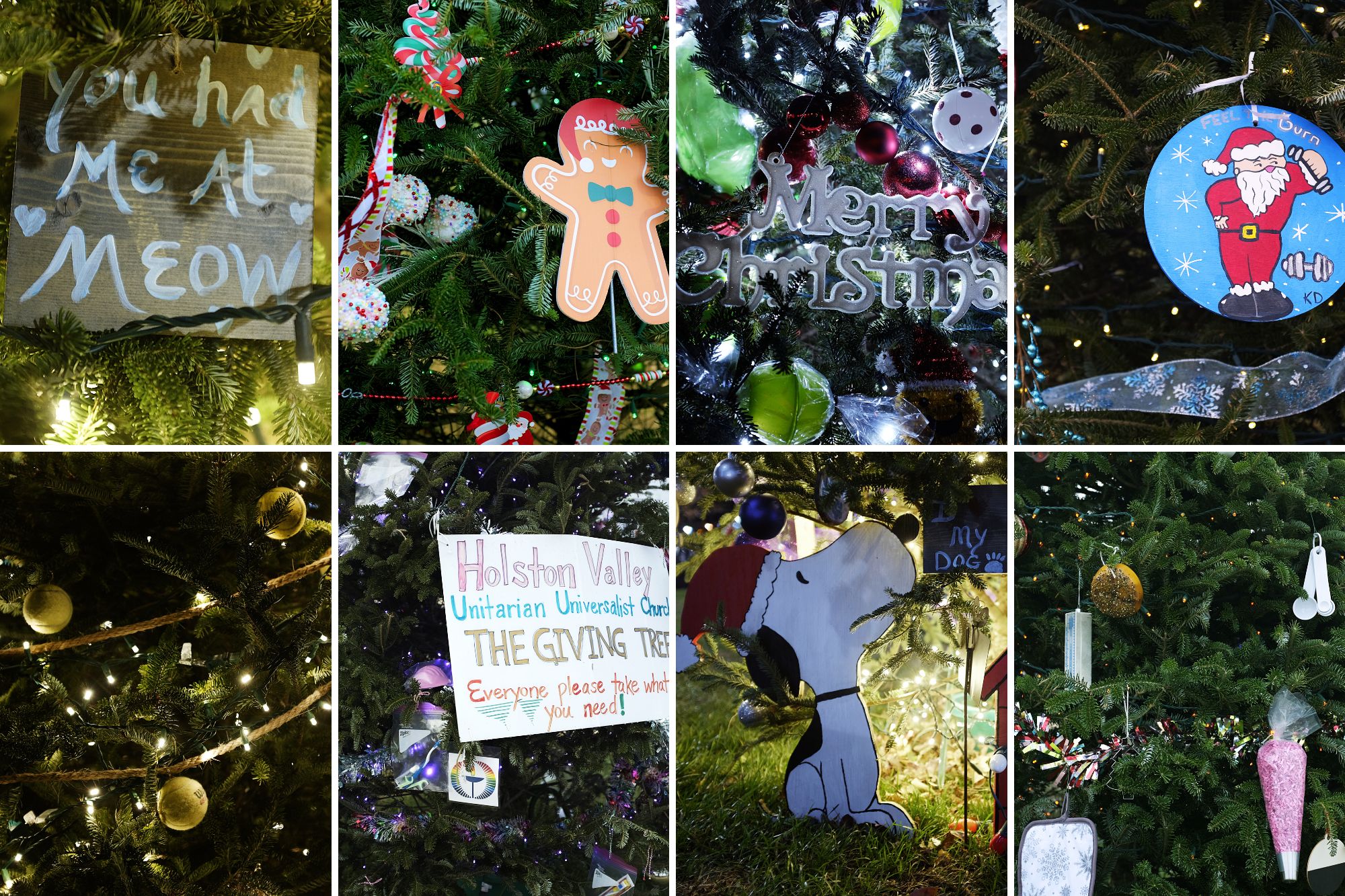 Closeups of the decorations at Candy Land Christmas