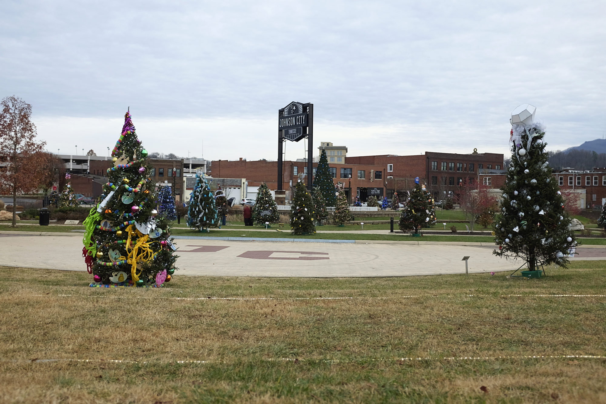 View of Candy Land Christmas in King Commons Park