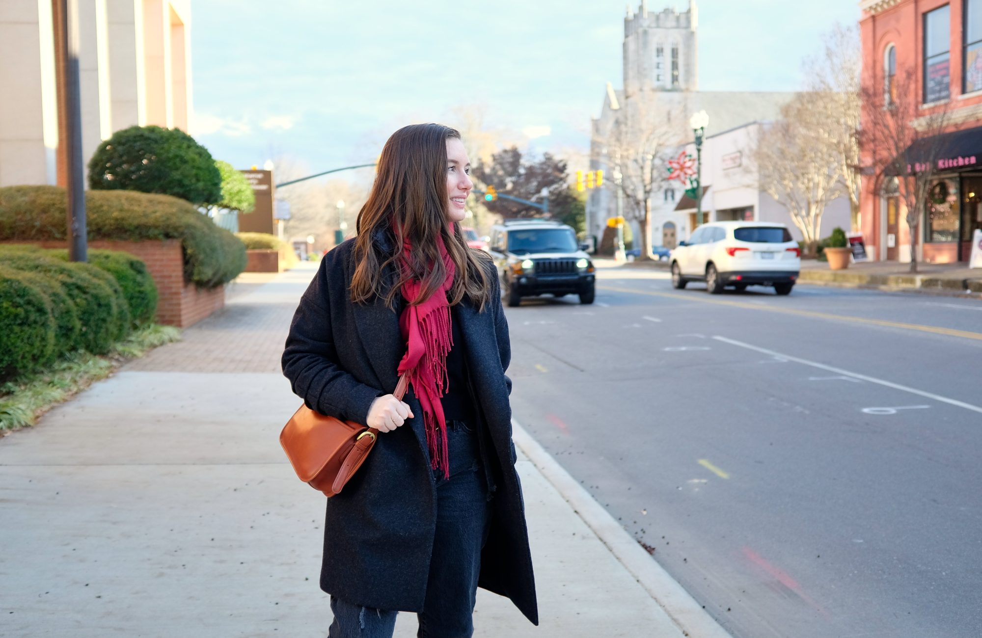 Alyssa stands on Union Street in Concord