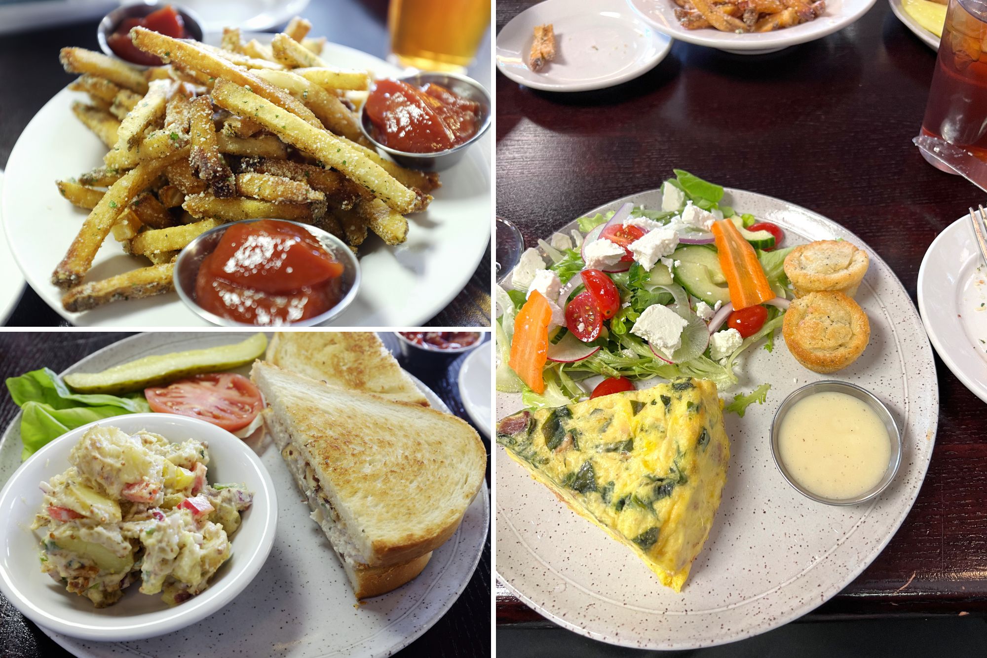 Gourmet and Company's Truffle Fries, Chicken Salad, and Quiche
