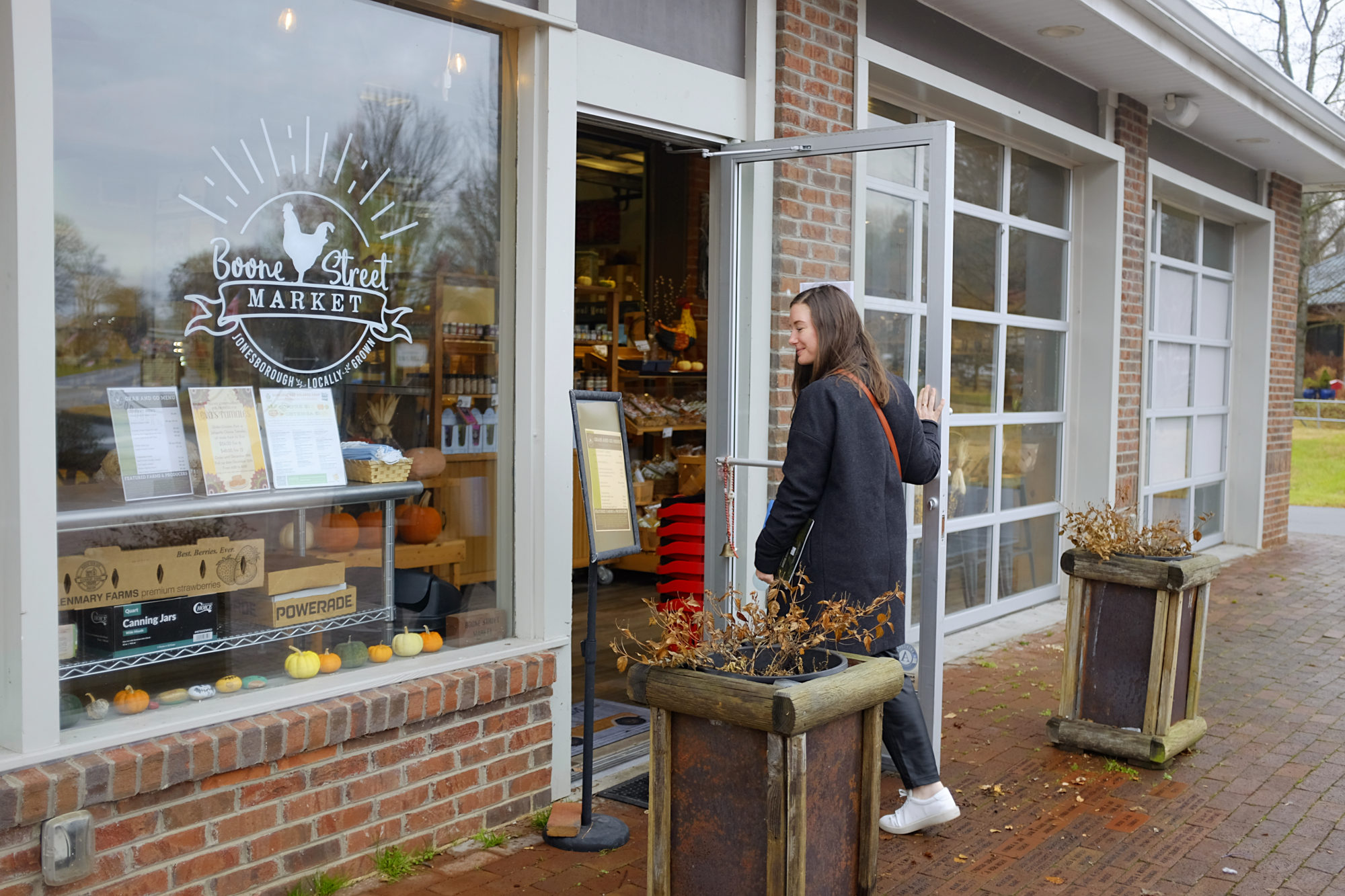 Alyssa enters the Boone Street Market