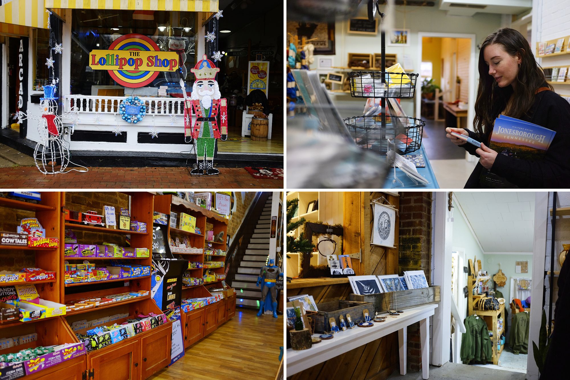 Shopping at The Lollipop Shop and Mill Spring Maker's Market in Jonesborough