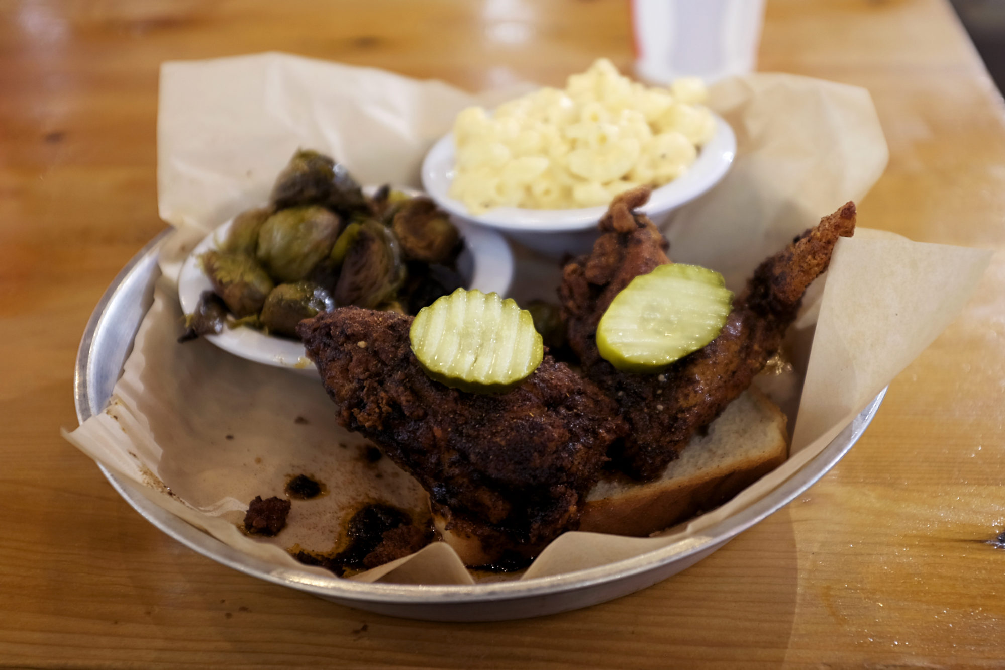 Hot chicken plate at Voodoo Chicken