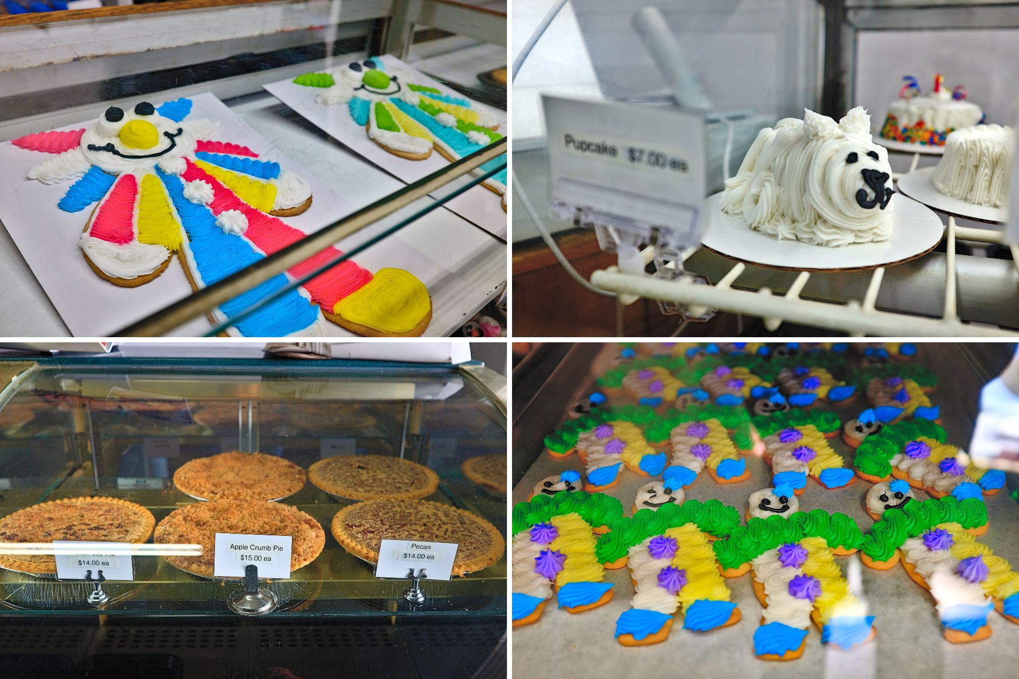 Collage of baked goods at Albemarle Sweet Shop