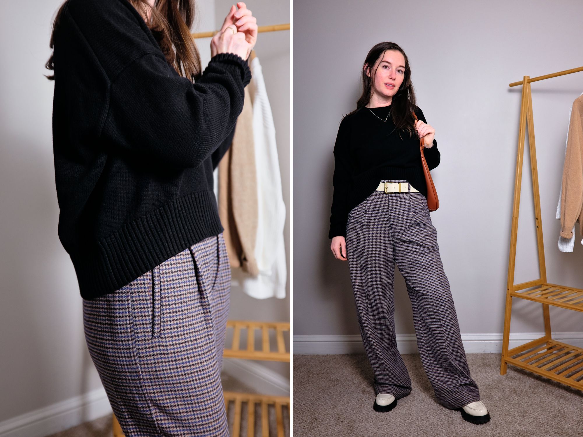 Quince womenswear review: Cashmere sweater and pants, neoprene belt bag -  Reviewed