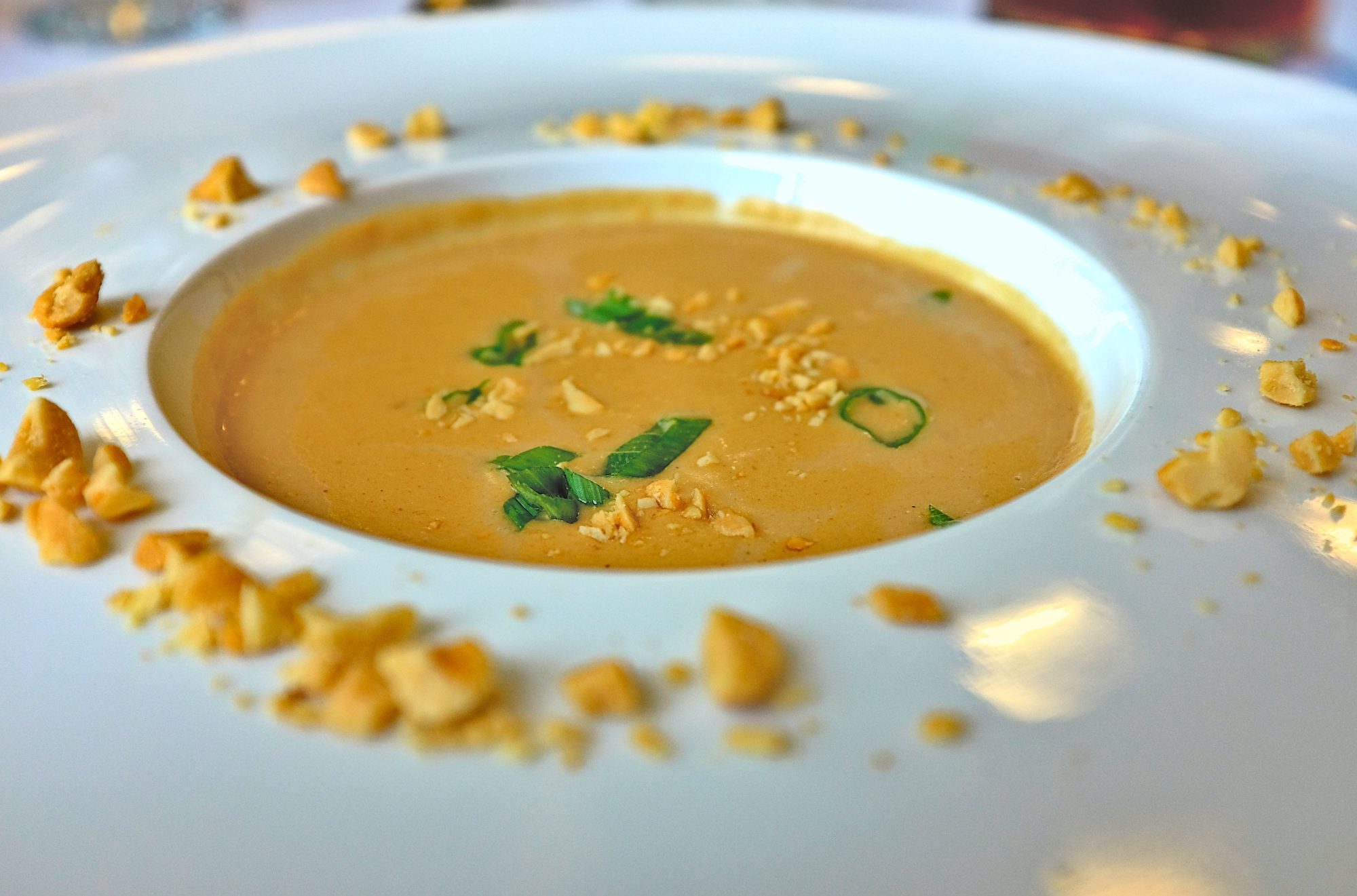 A bowl of peanut soup from Greenway Restaurant at CPCC