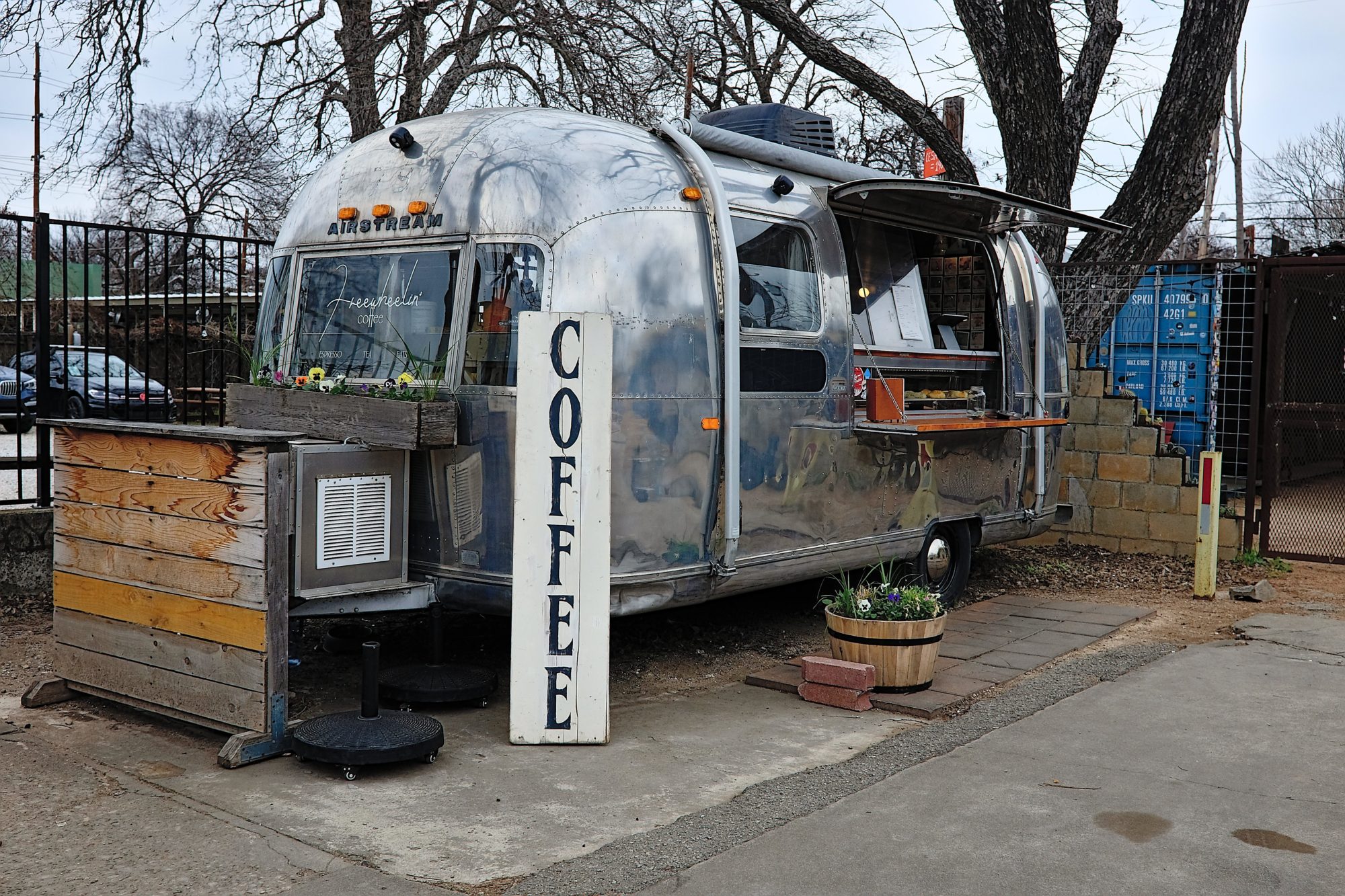 An Airstream trailer that is a coffee shop