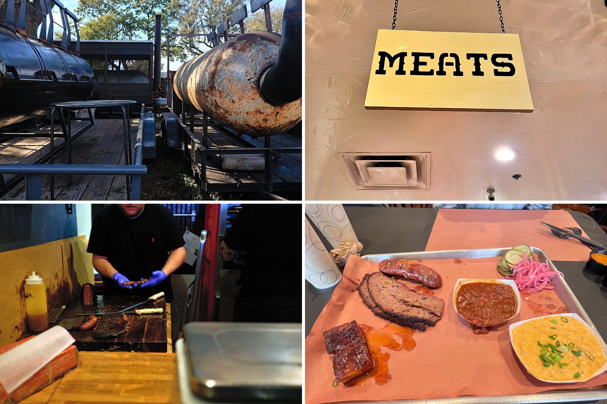 Collage of images from a visit to Interstellar BBQ 