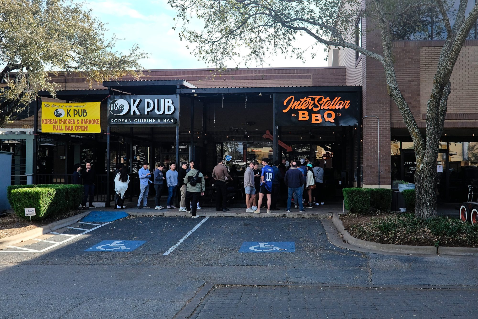 A line waits outside Interstellar BBQ