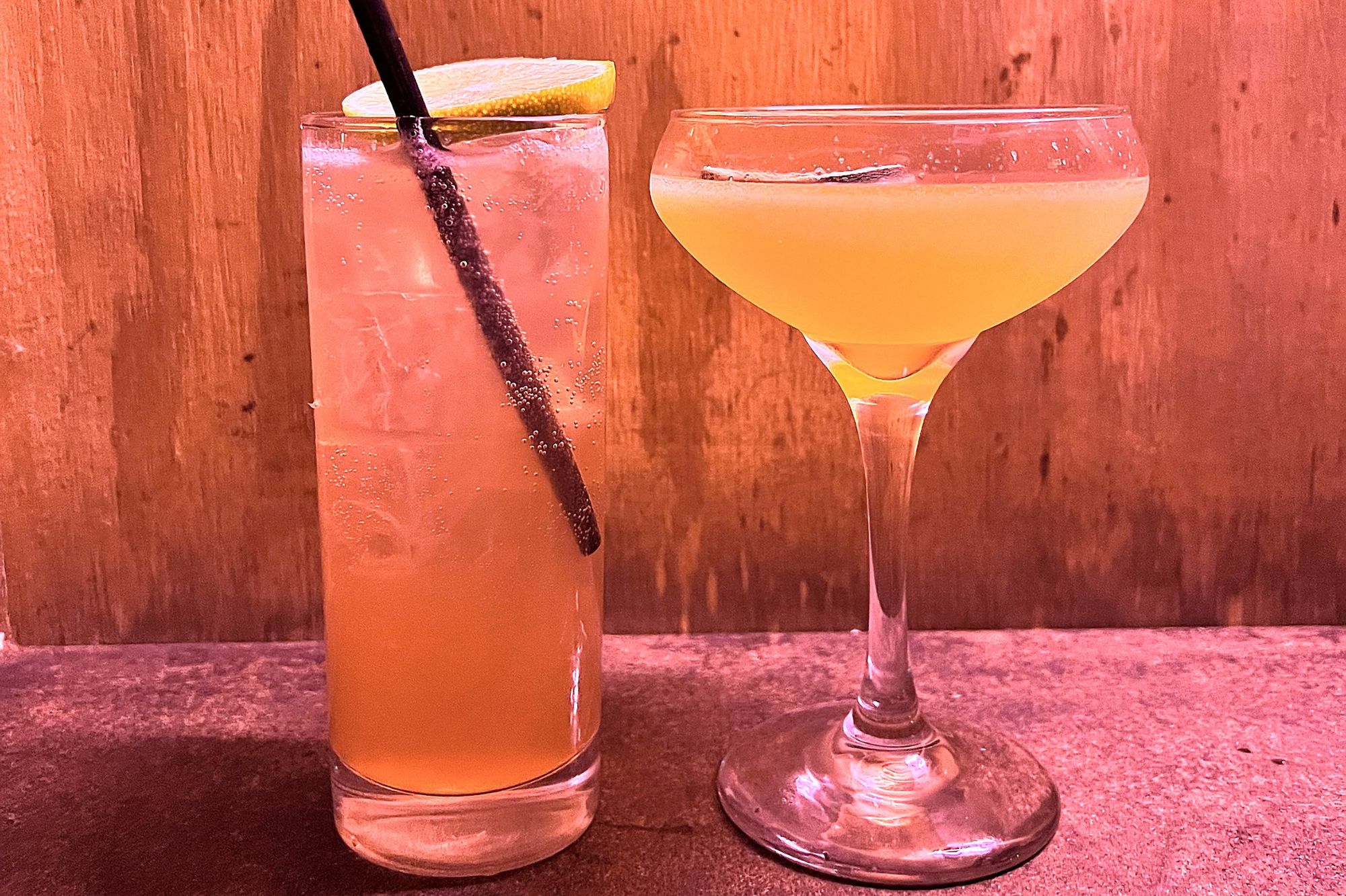 two cocktails from La Holly