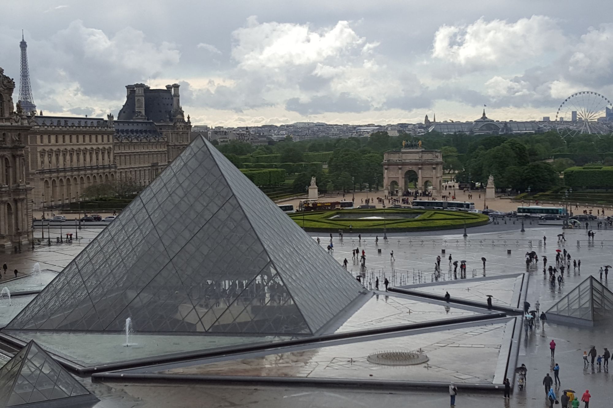 view from the Louvre looking out over Paris, taken in 2016