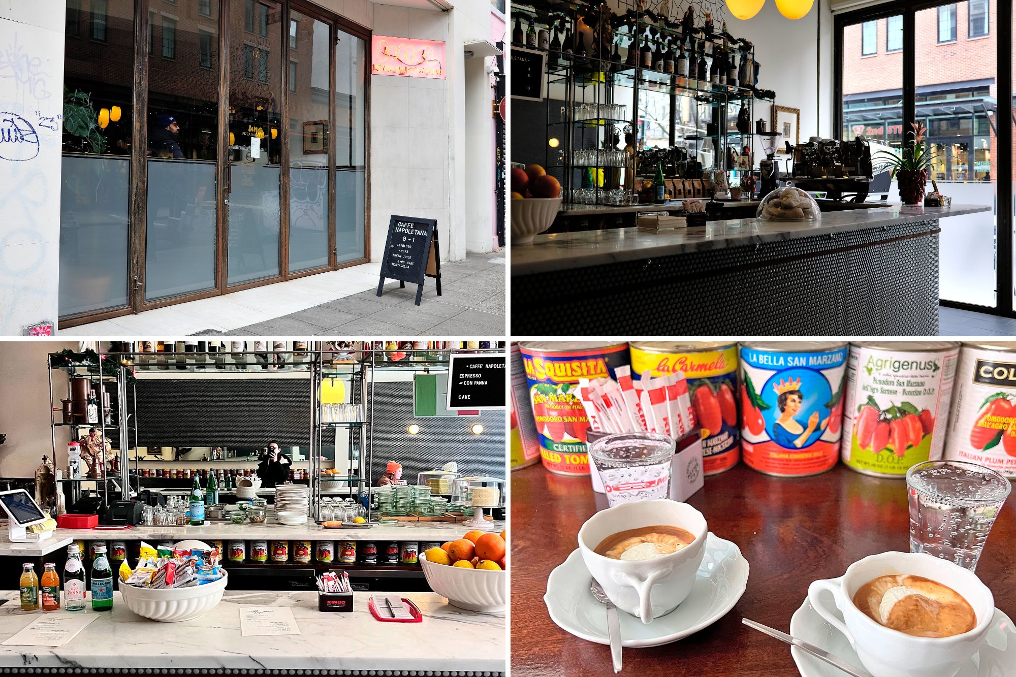 Collage of images from Caffè Napoletana