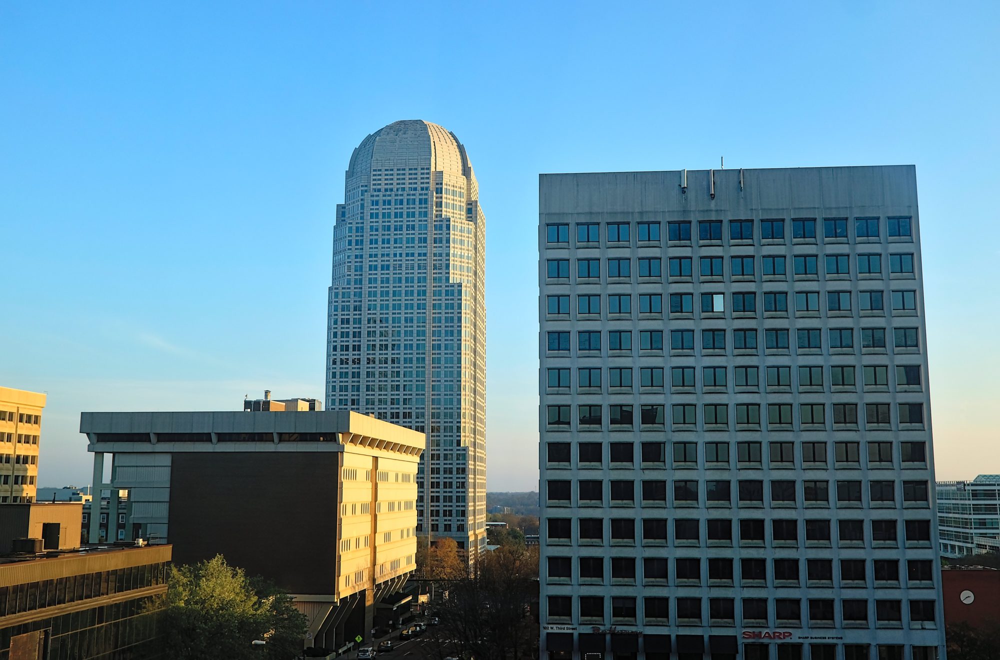 View of downtown Winston-Salem from Hotel Indigo