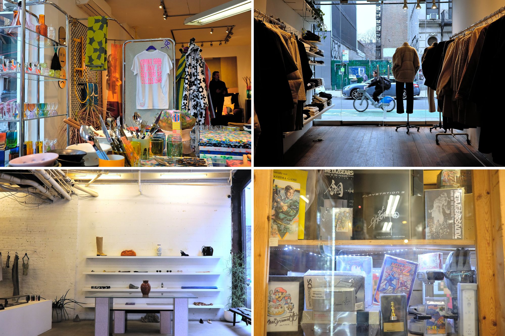 Collage of shops located in the East Village and Lower East Side
