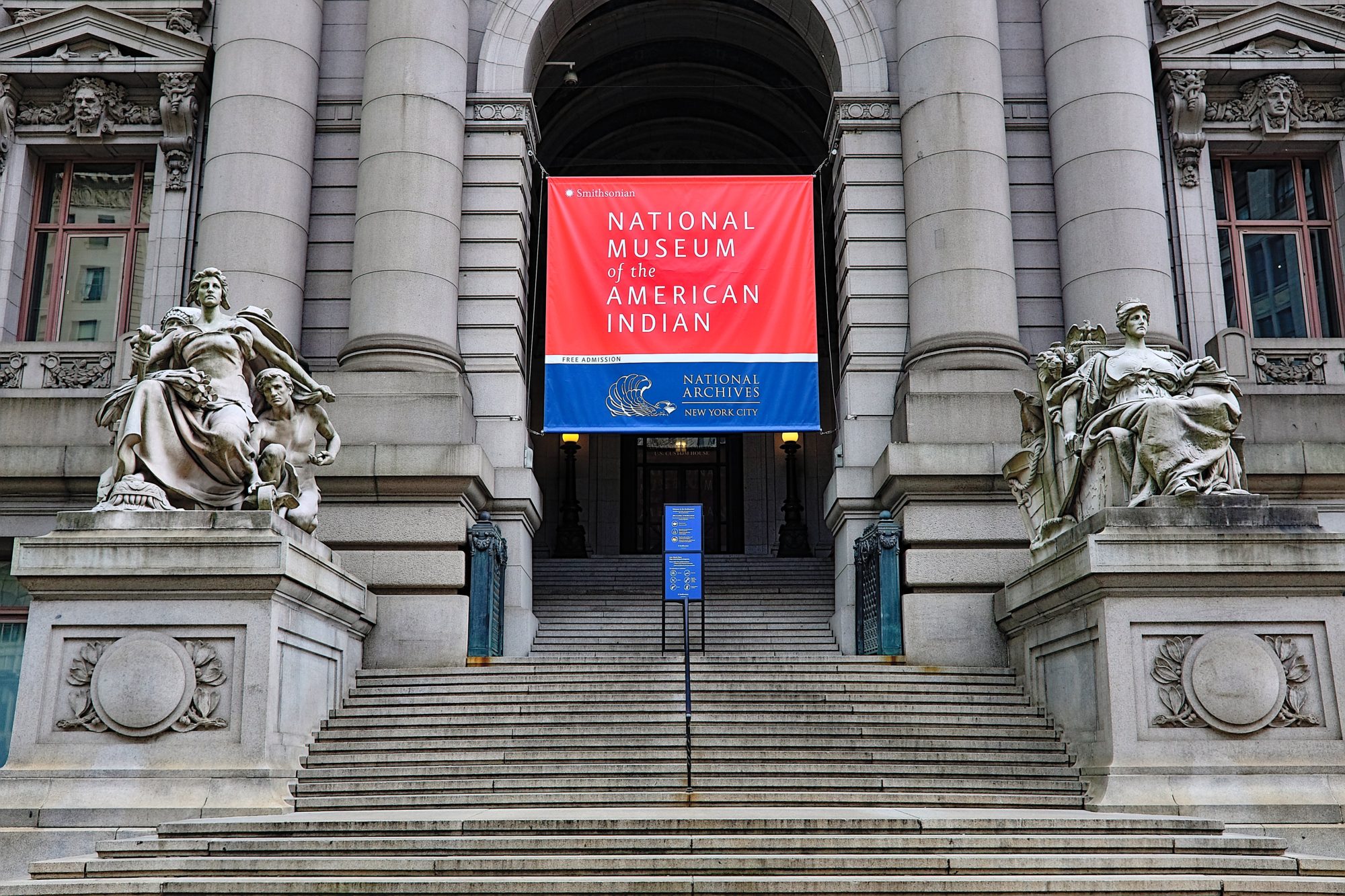 The front steps at the National Museum of the American Indian