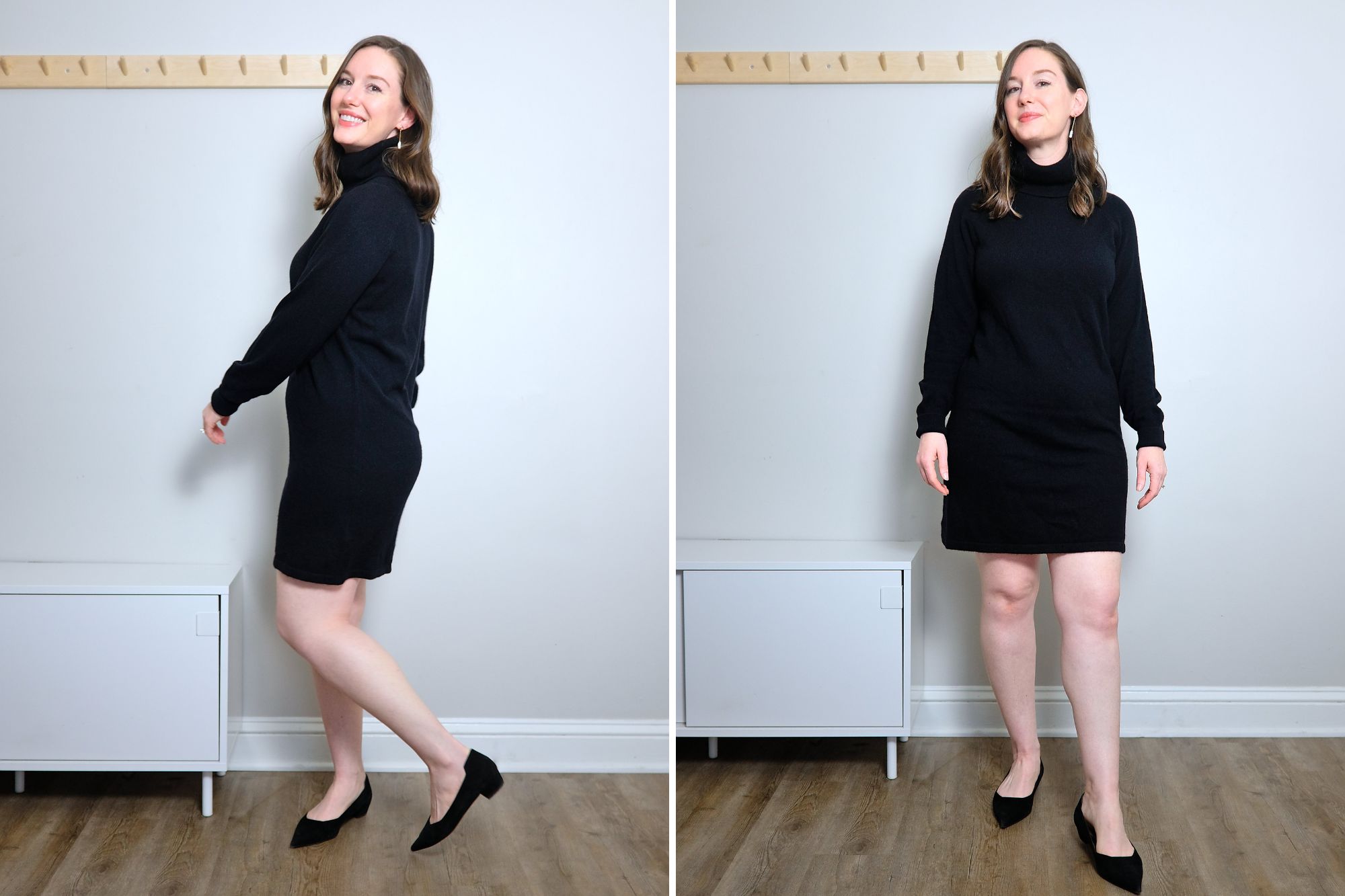 Quince Cashmere Turtleneck Sweater Dress Review
