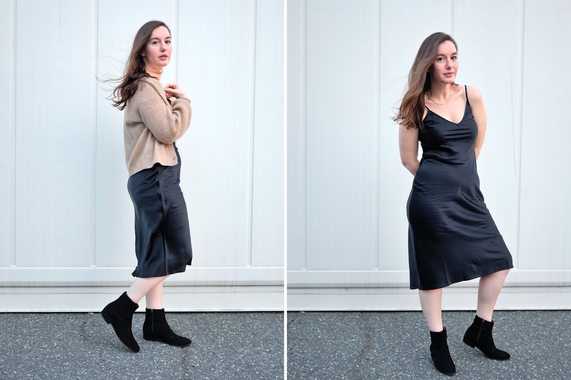 Petite Slip Skirt + Quince Silk Review