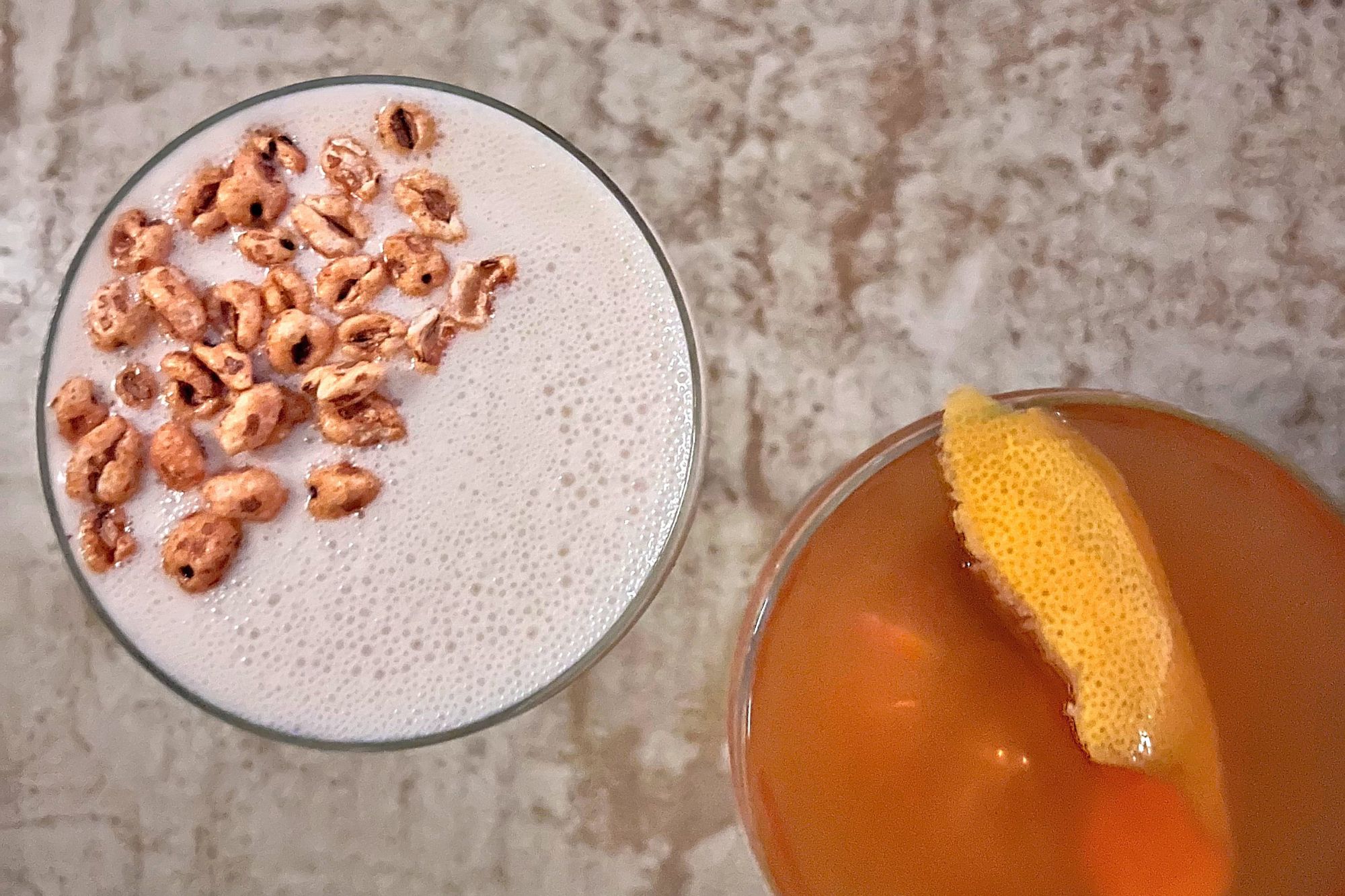 Two cocktails from Reception Bar