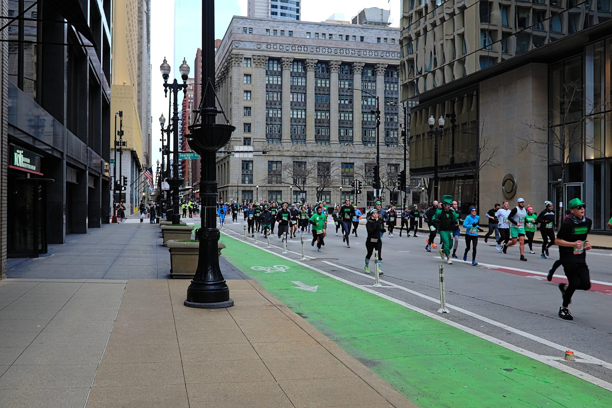 Runners in the Shamrock Shuffle in Chicago